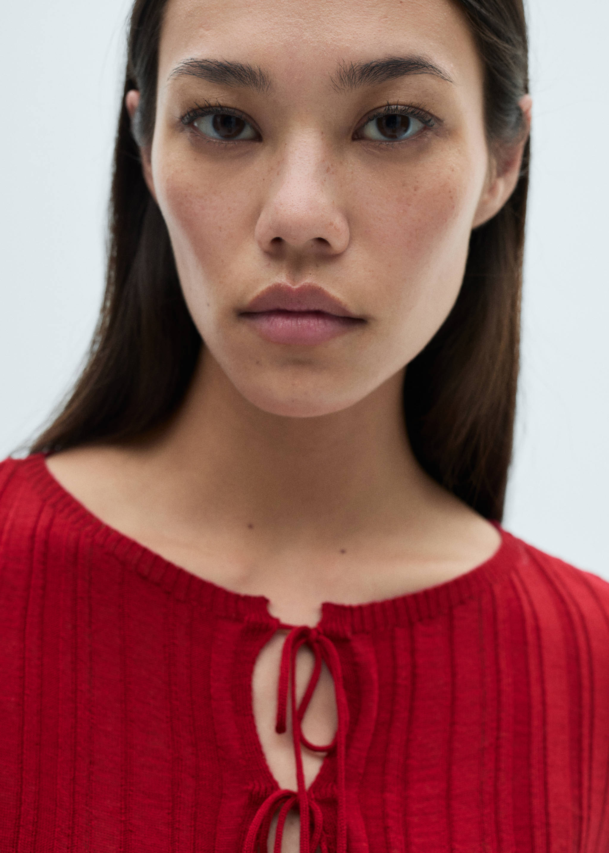 Knitted cardigan with ties - Details of the article 1