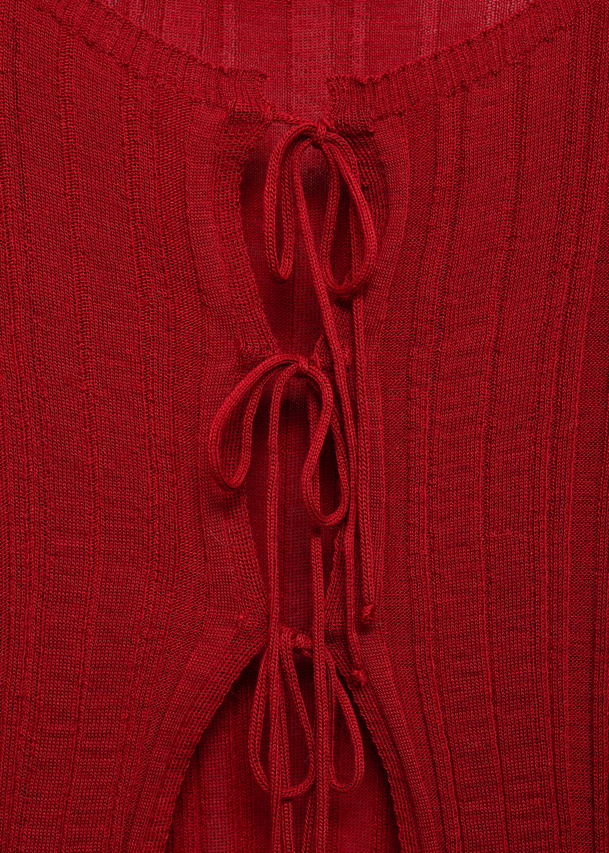 Knitted cardigan with ties - Details of the article 8