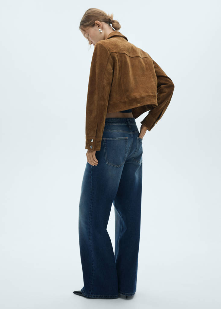 Low-rise loose-fit wide leg jeans — Dark Blue