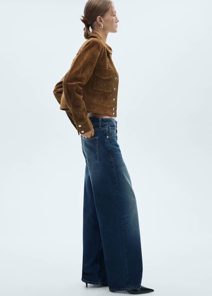 Low-rise loose-fit wide leg jeans — Dark Blue