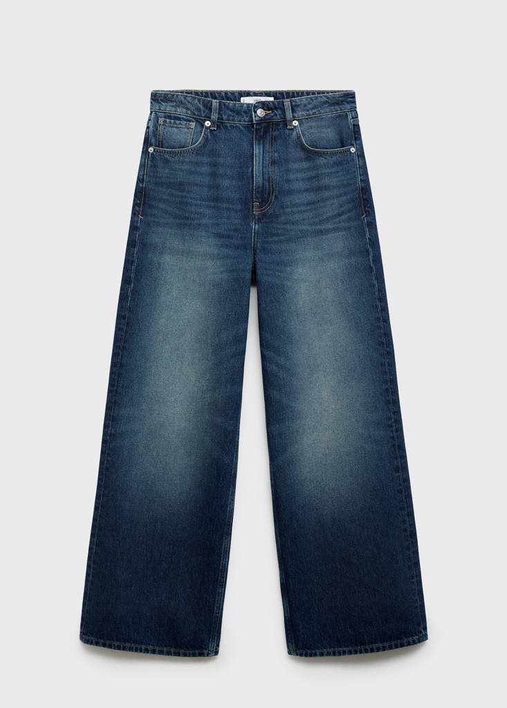 Low-rise loose-fit wide leg jeans — Dark Blue