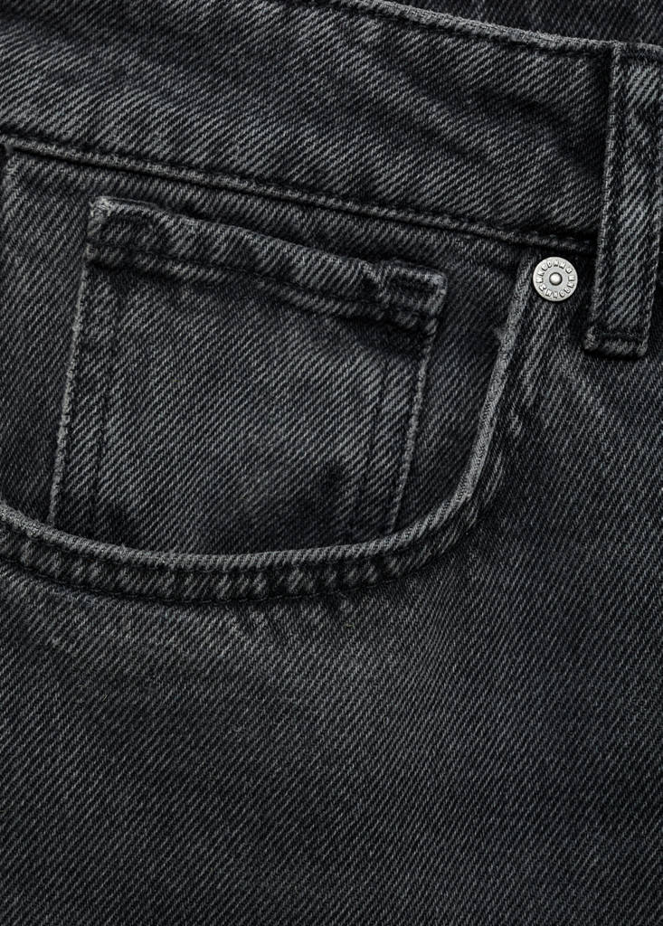 Low-rise loose-fit wide leg jeans — Black denim