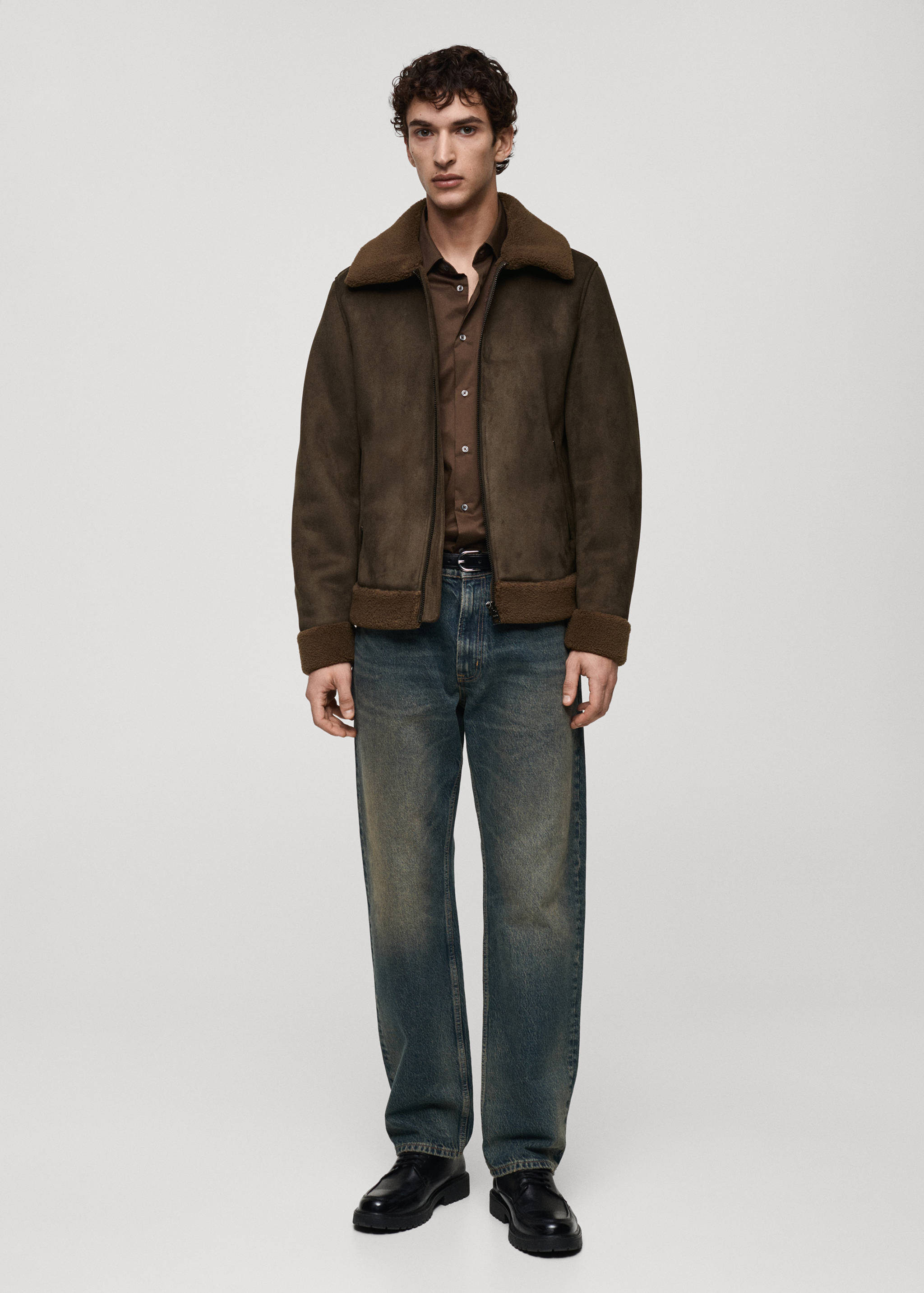 Jacket with shearling-effect lining - General plane