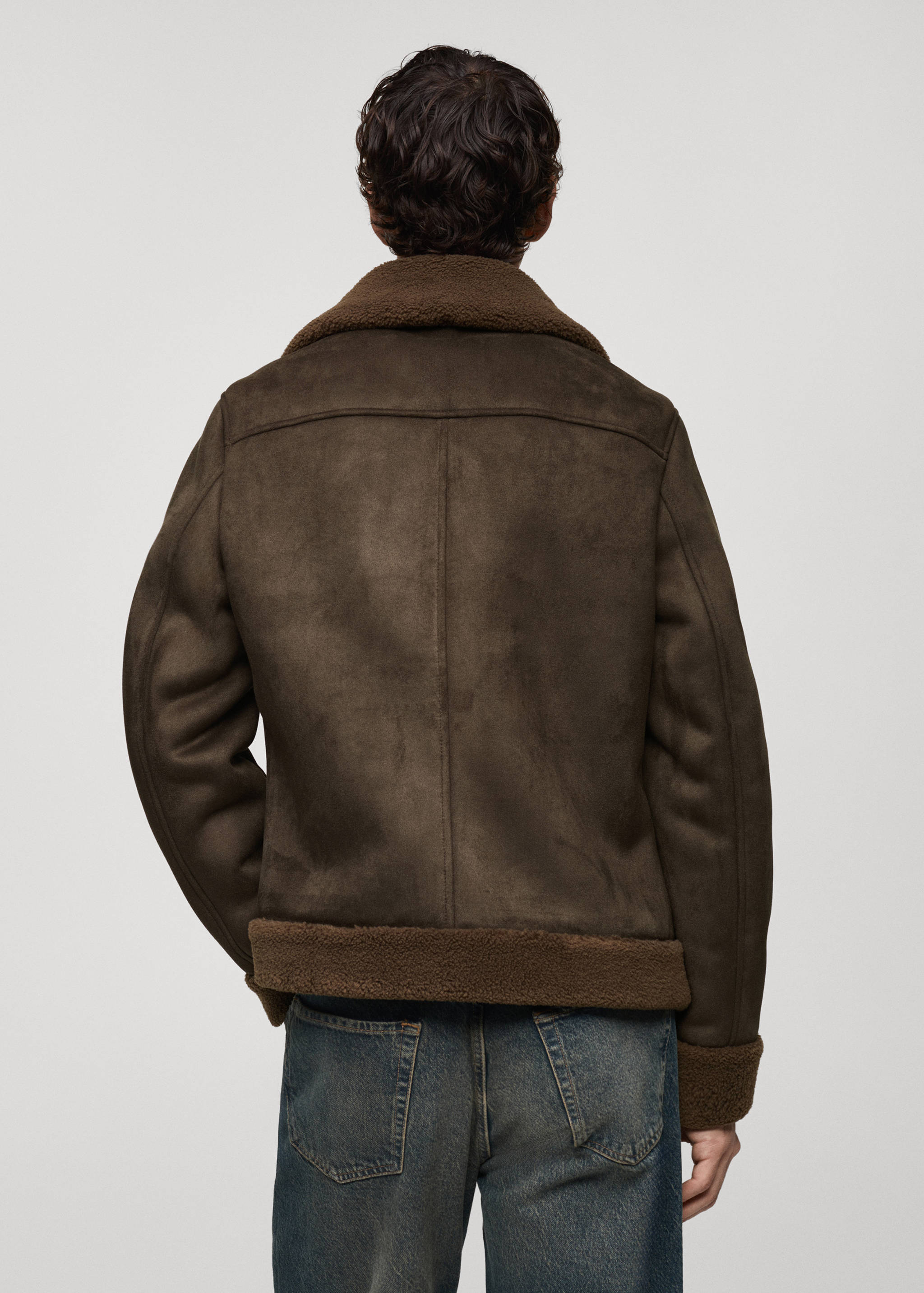 Jacket with shearling-effect lining - Reverse of the article