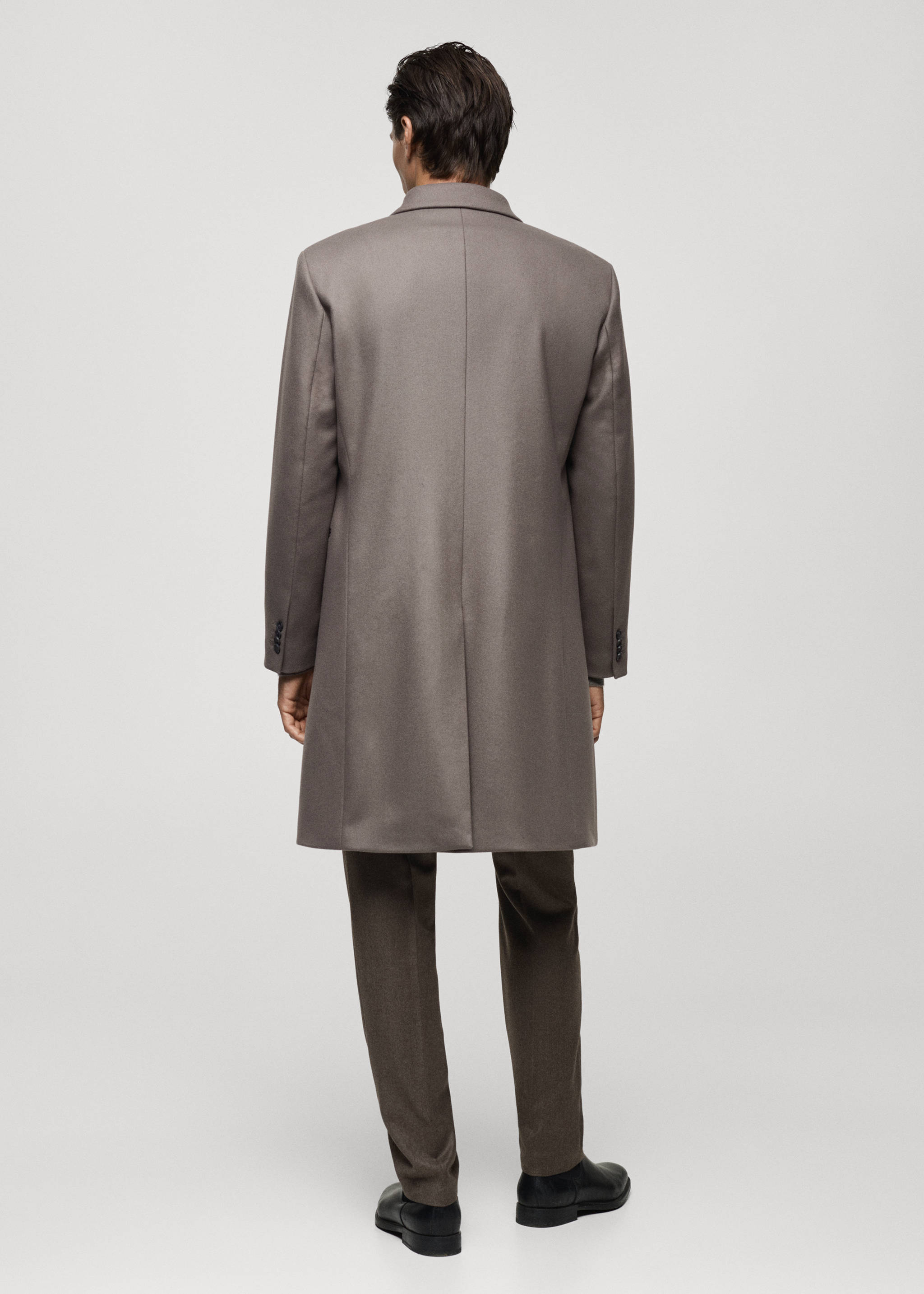 Manteau croisé 100 % laine italienne - Verso de l’article