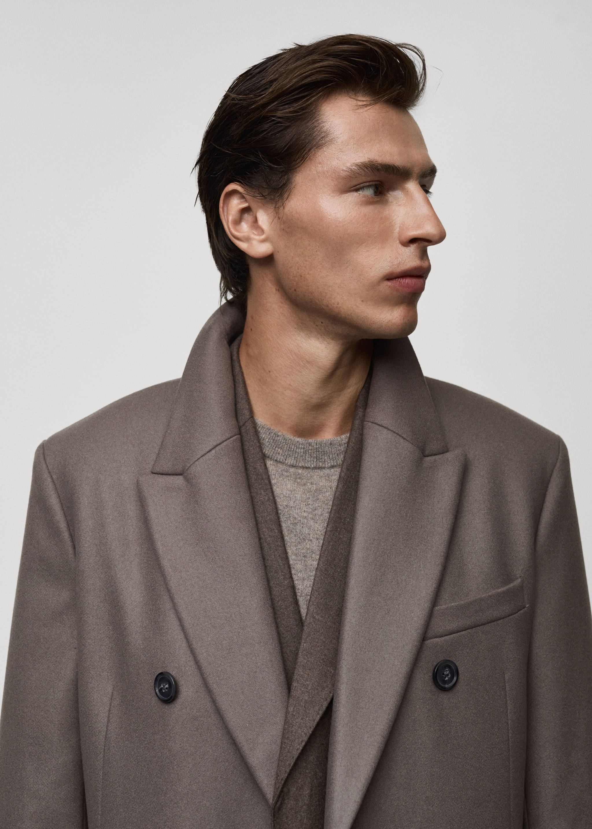 Manteau croisé 100 % laine italienne - Détail de l'article 1