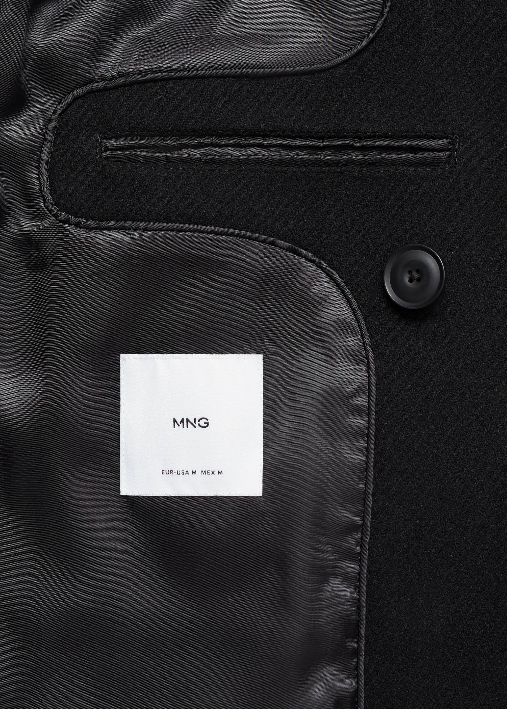 Recycled wool double-breasted coat - Details of the article 0