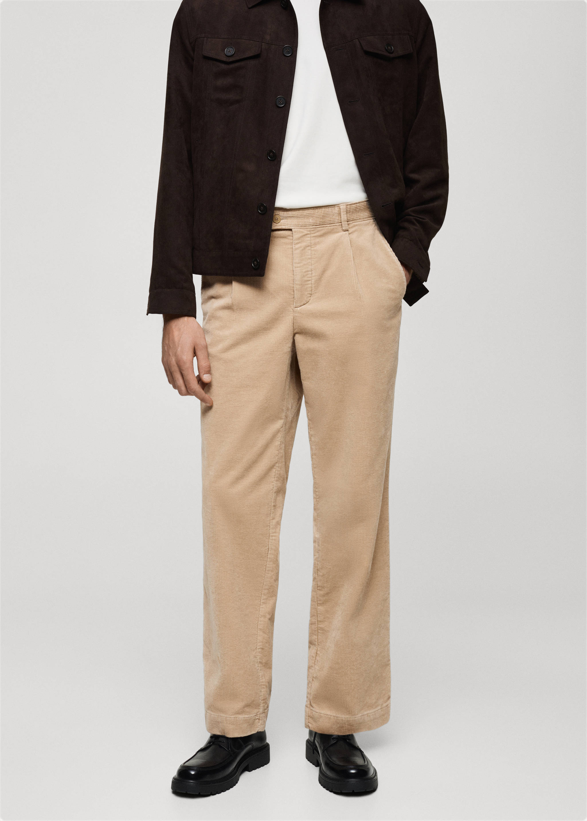 Corduroy straight-fit trousers - Medium plane