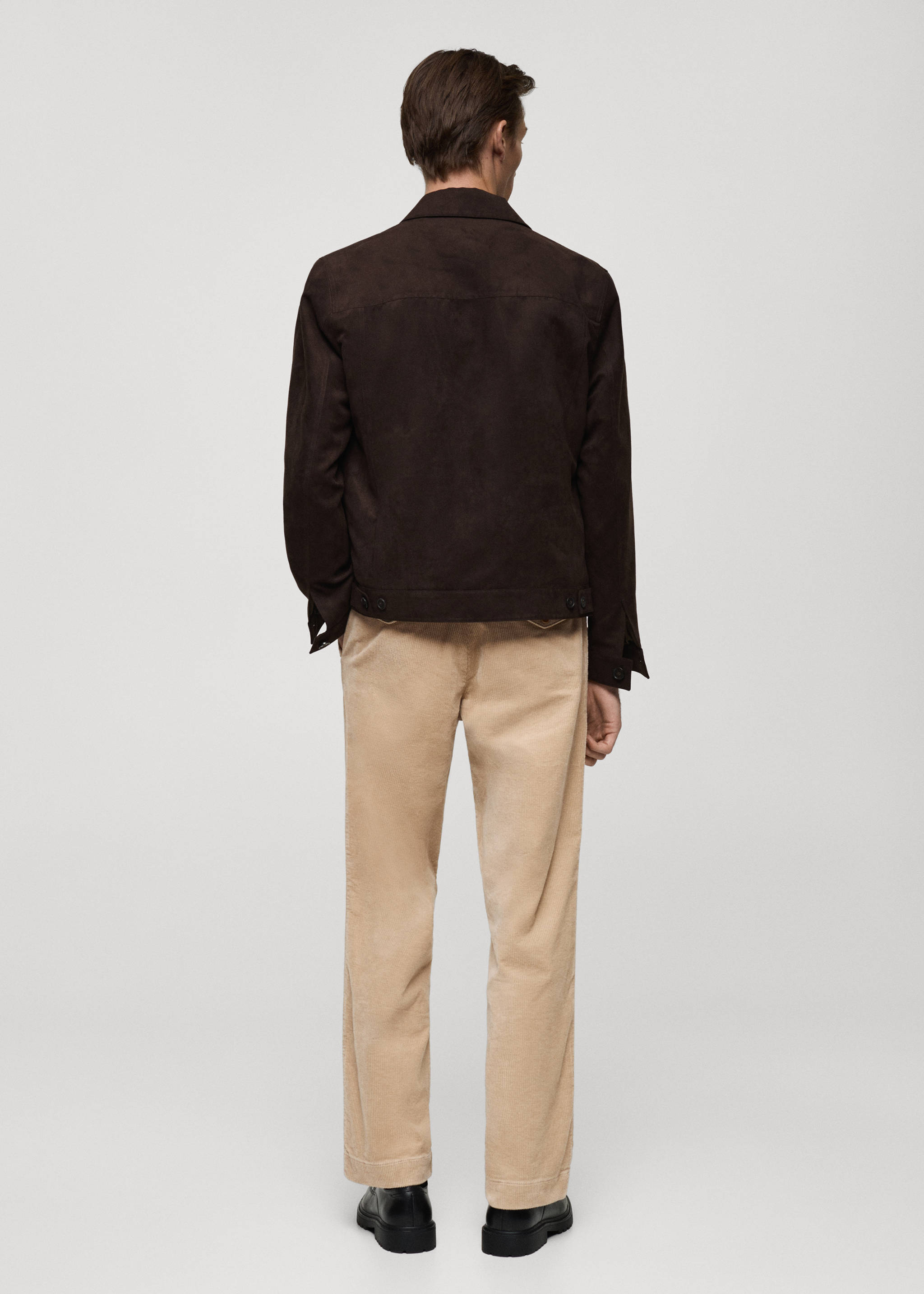 Corduroy straight-fit trousers - Reverse of the article
