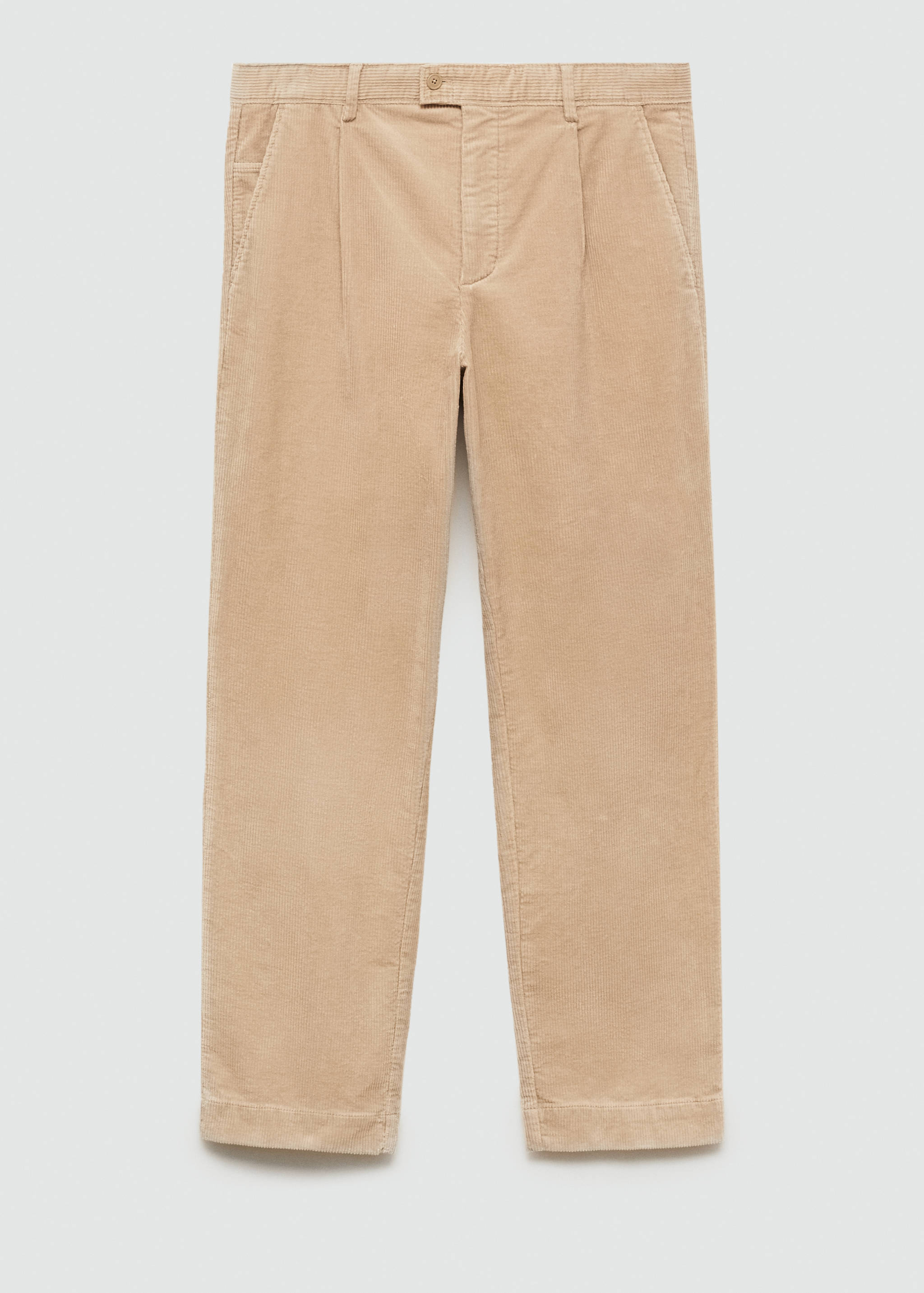 Corduroy straight-fit trousers - Article without model