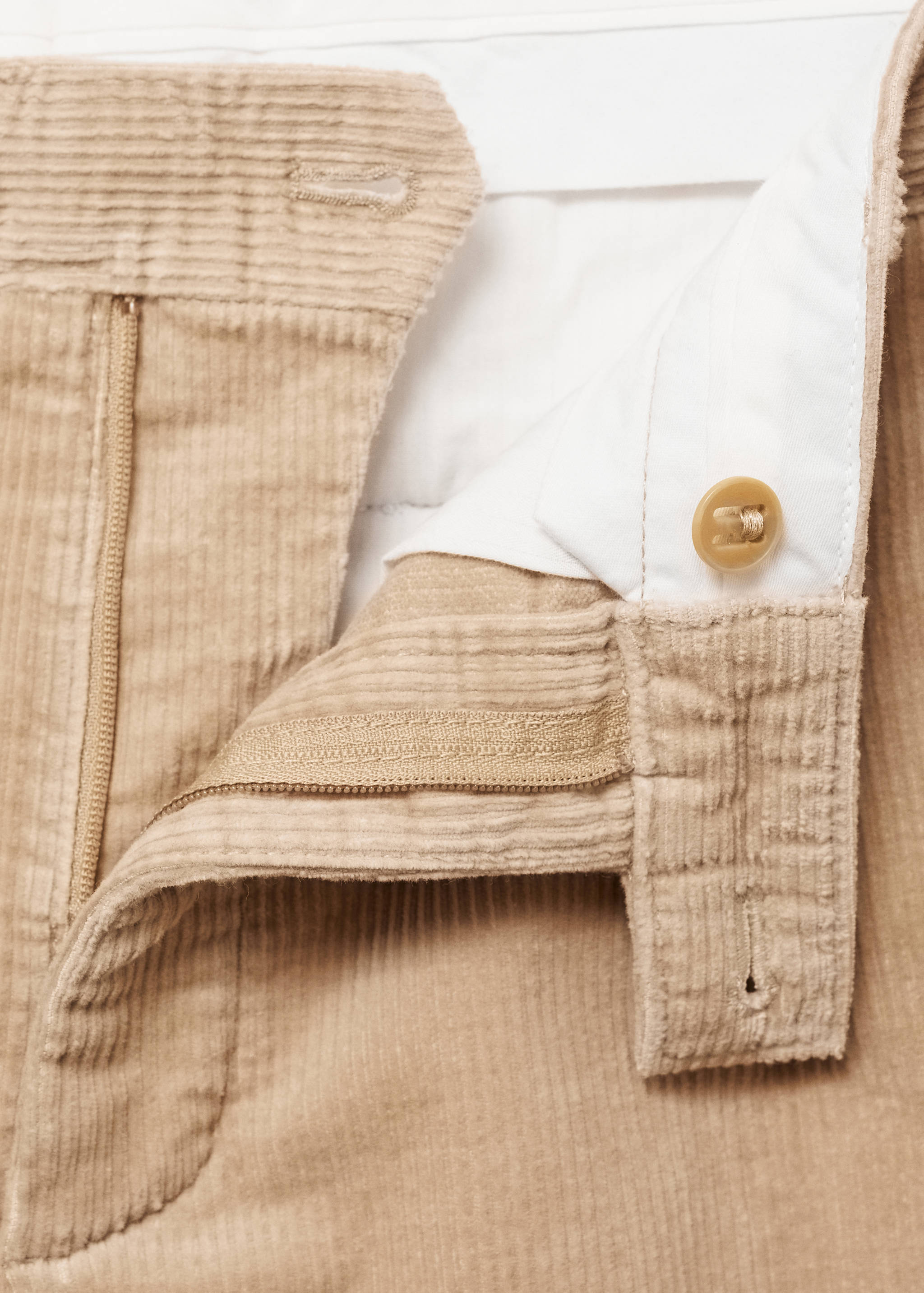 Corduroy straight-fit trousers - Details of the article 8