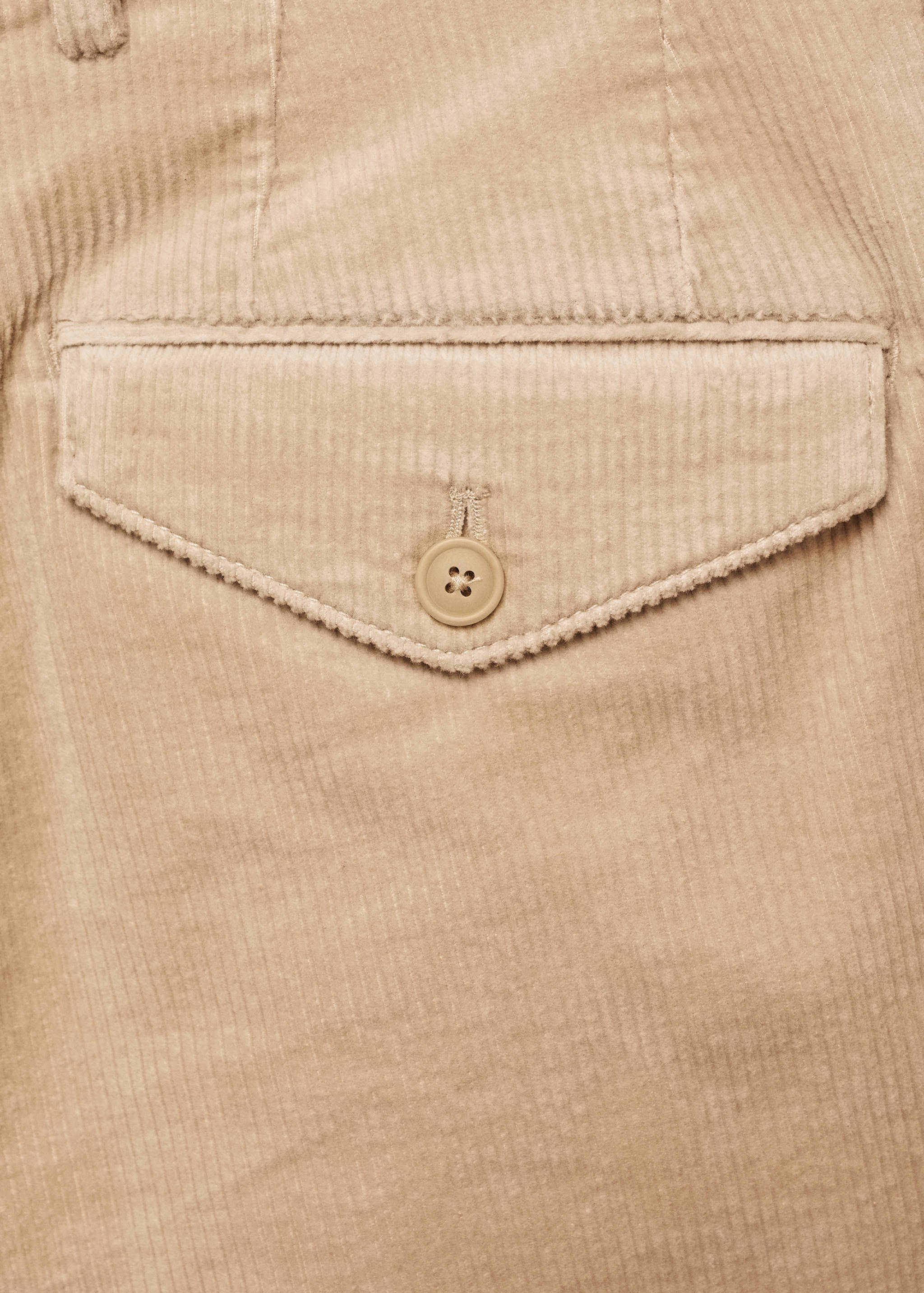 Corduroy straight-fit trousers - Details of the article 0
