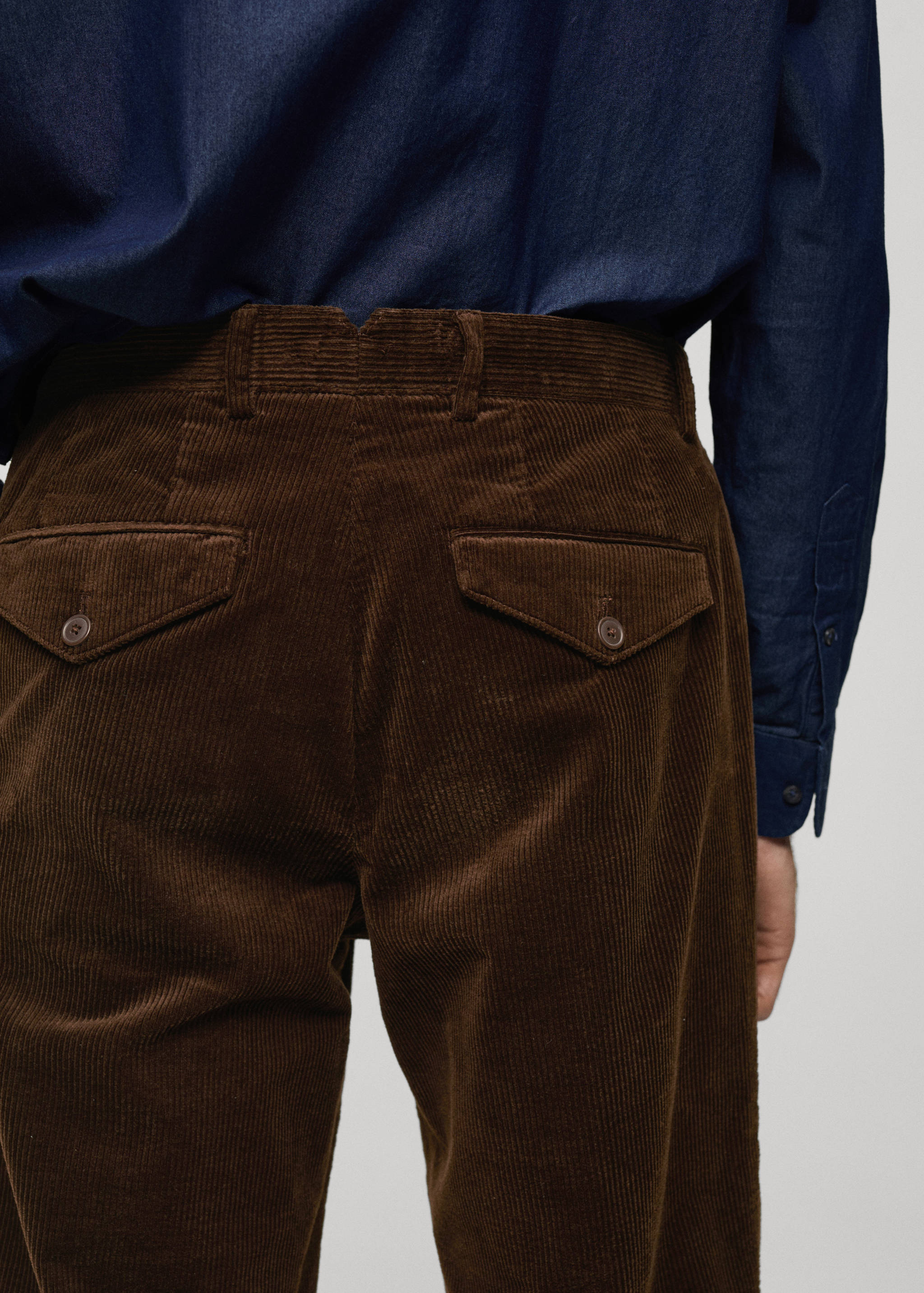 Corduroy straight-fit trousers - Details of the article 6