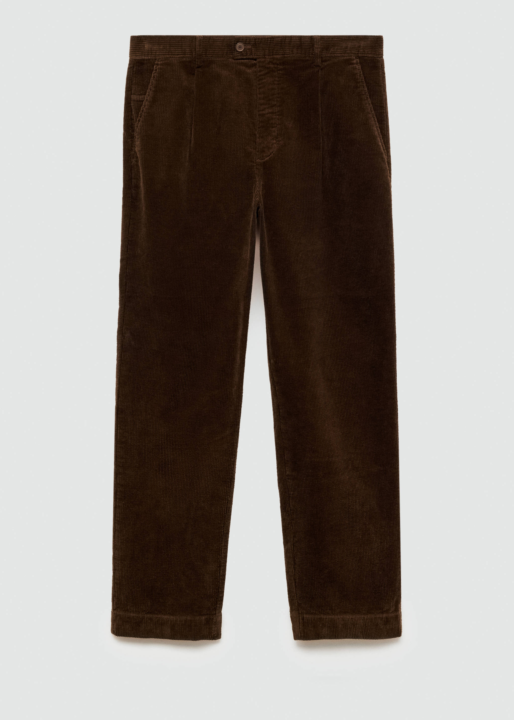 Corduroy straight-fit trousers - Article without model