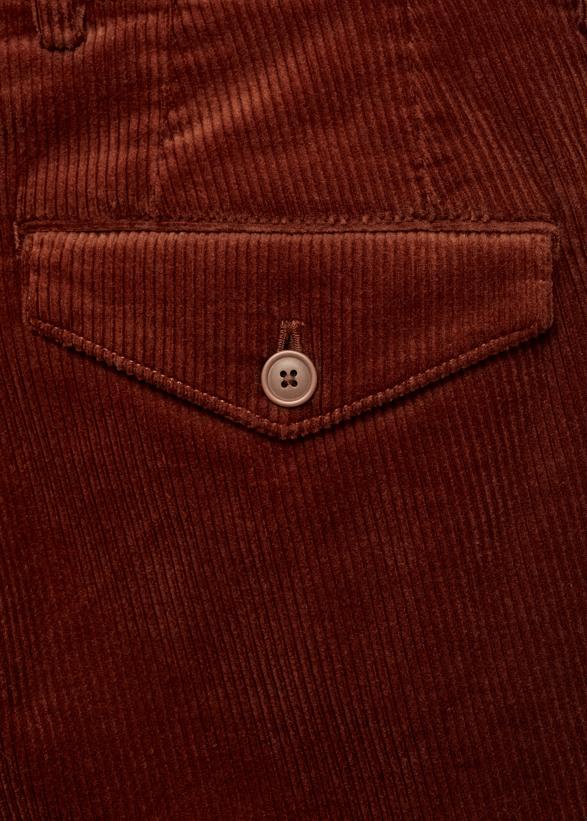 Corduroy straight-fit trousers - Details of the article 0