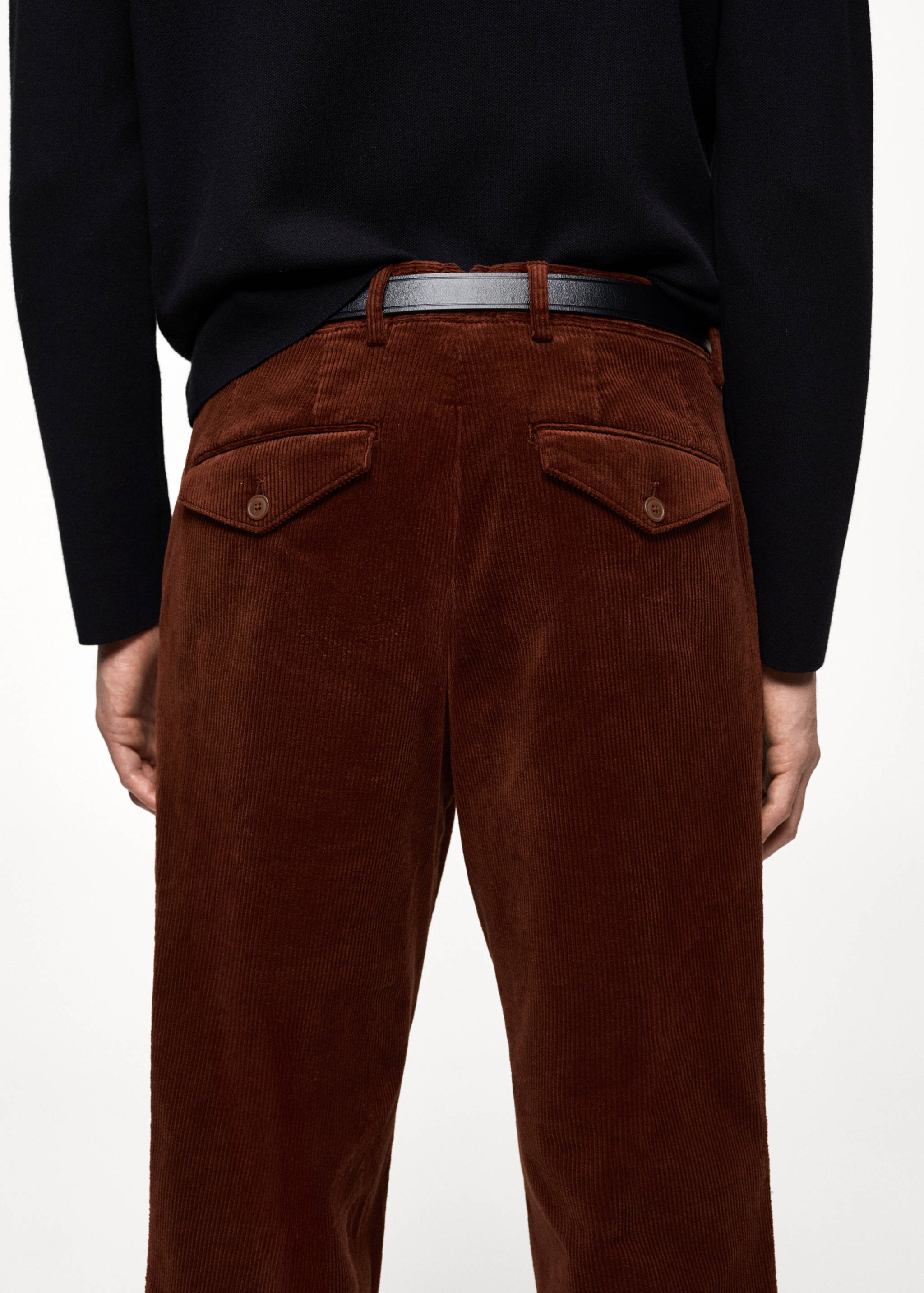 Corduroy straight-fit bandplooibroek - Detail van het artikel 4
