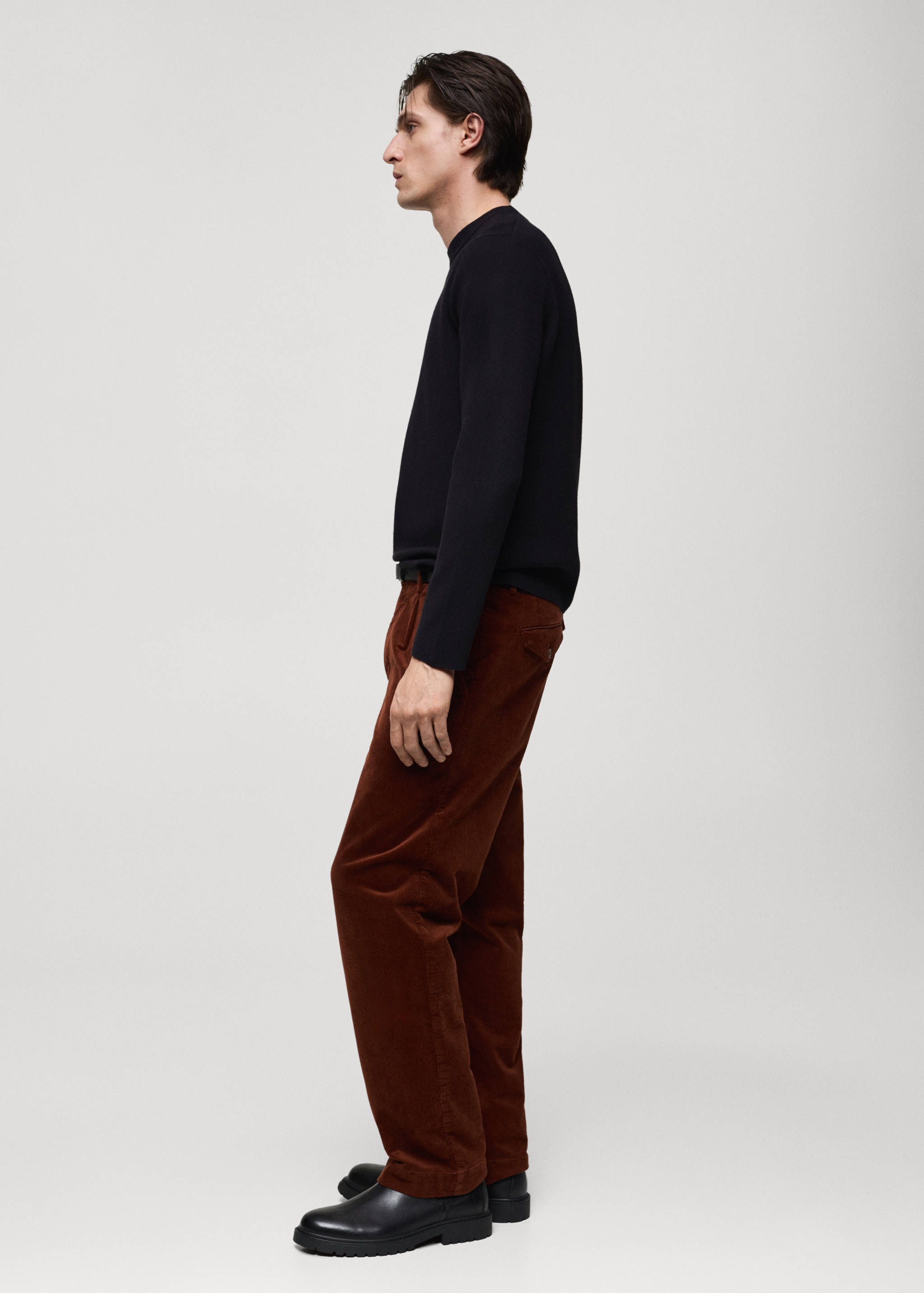 Corduroy straight-fit bandplooibroek - Detail van het artikel 2