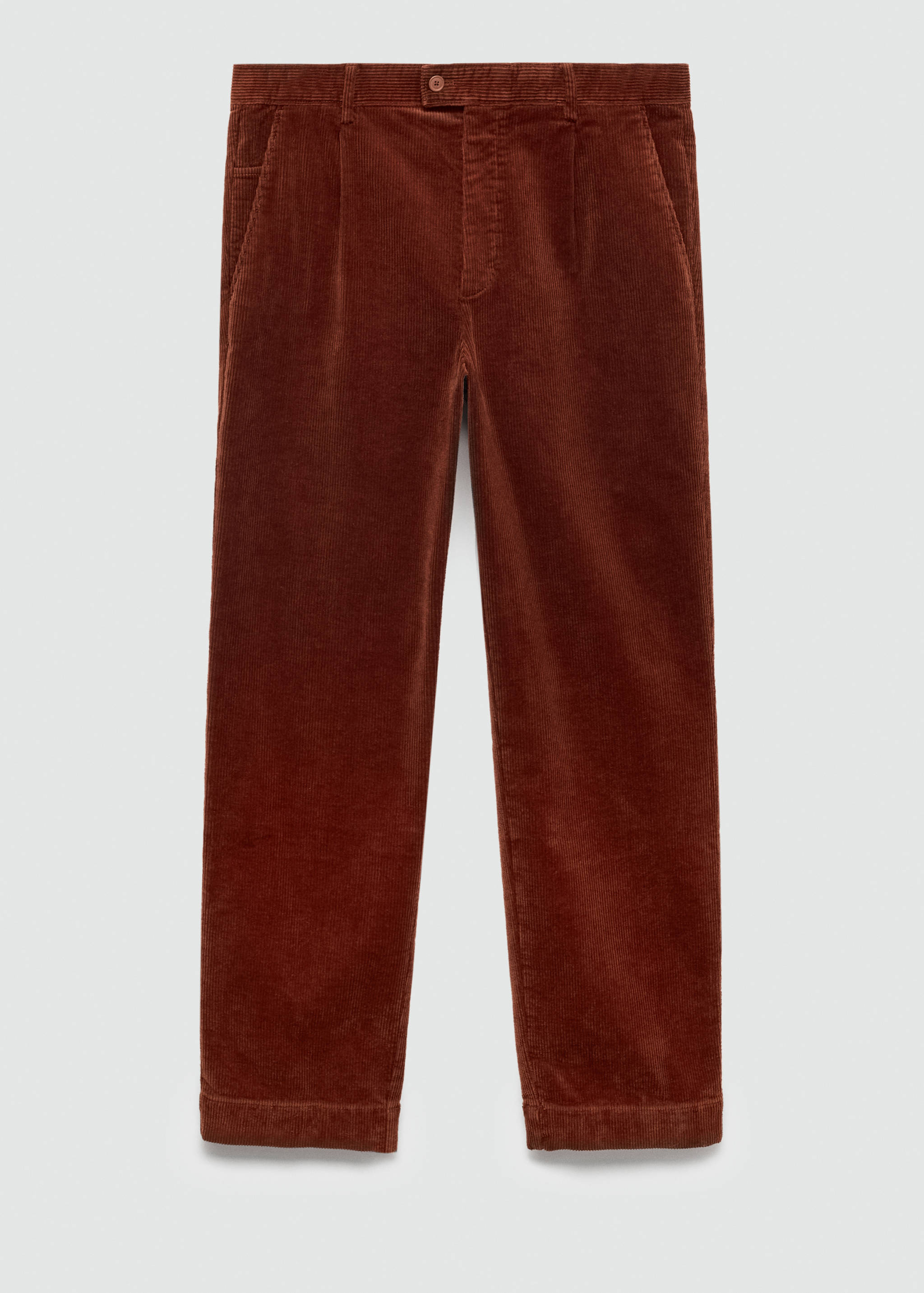 Corduroy straight-fit trousers - Article without model