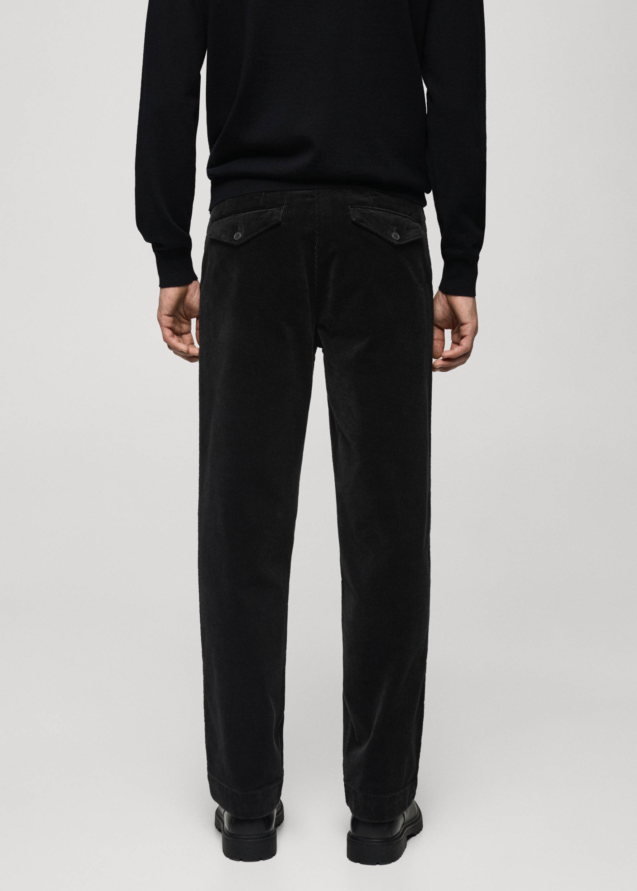 Corduroy straight-fit trousers - Reverse of the article