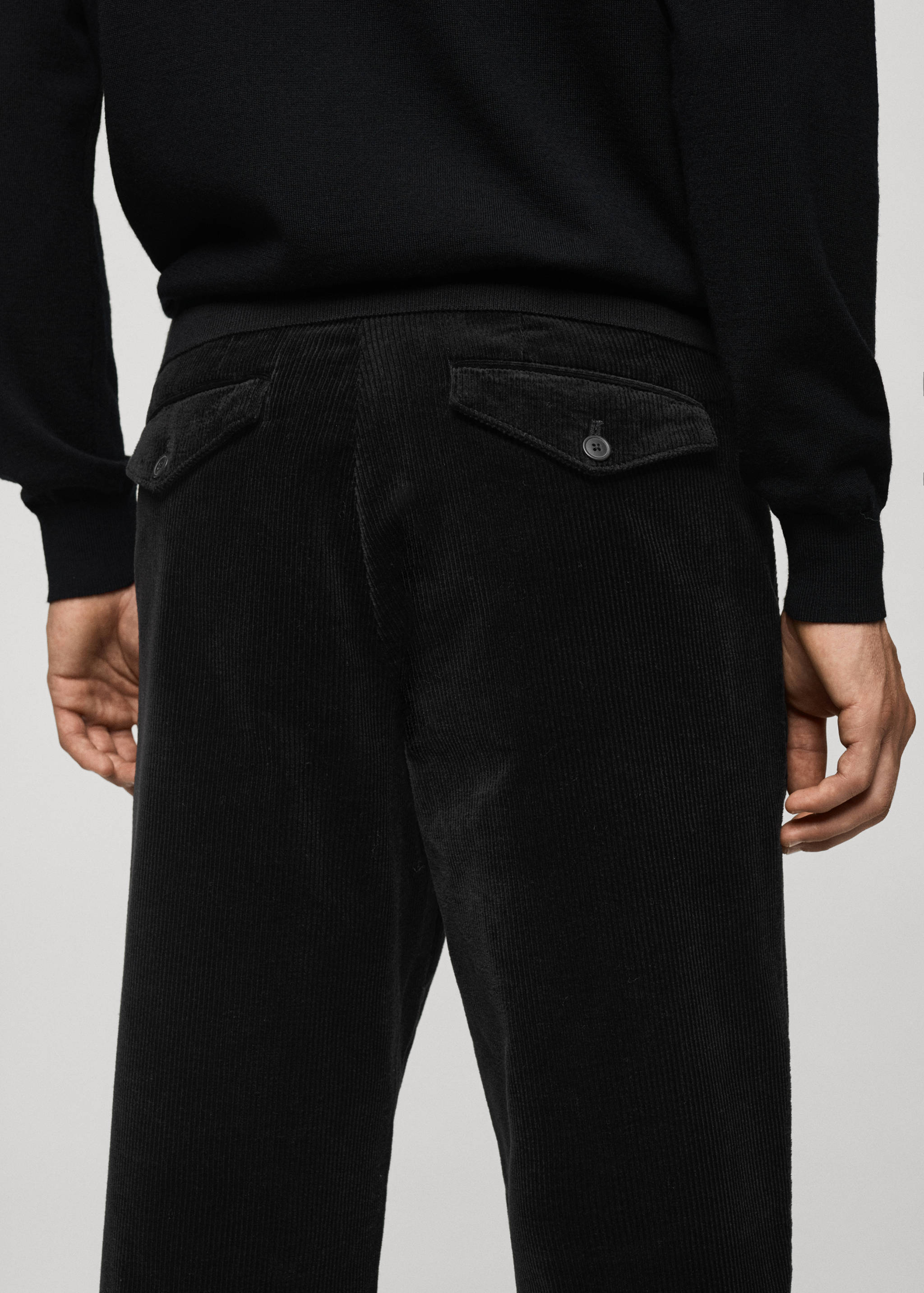 Corduroy straight-fit trousers - Details of the article 6