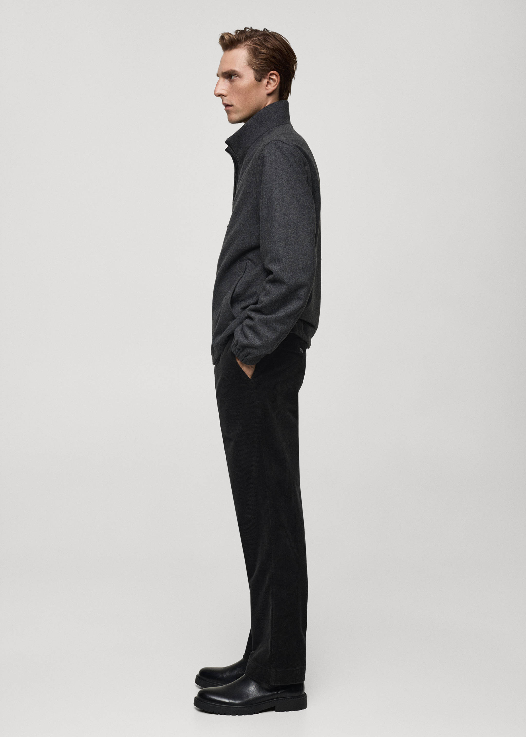 Corduroy straight-fit trousers - Details of the article 2