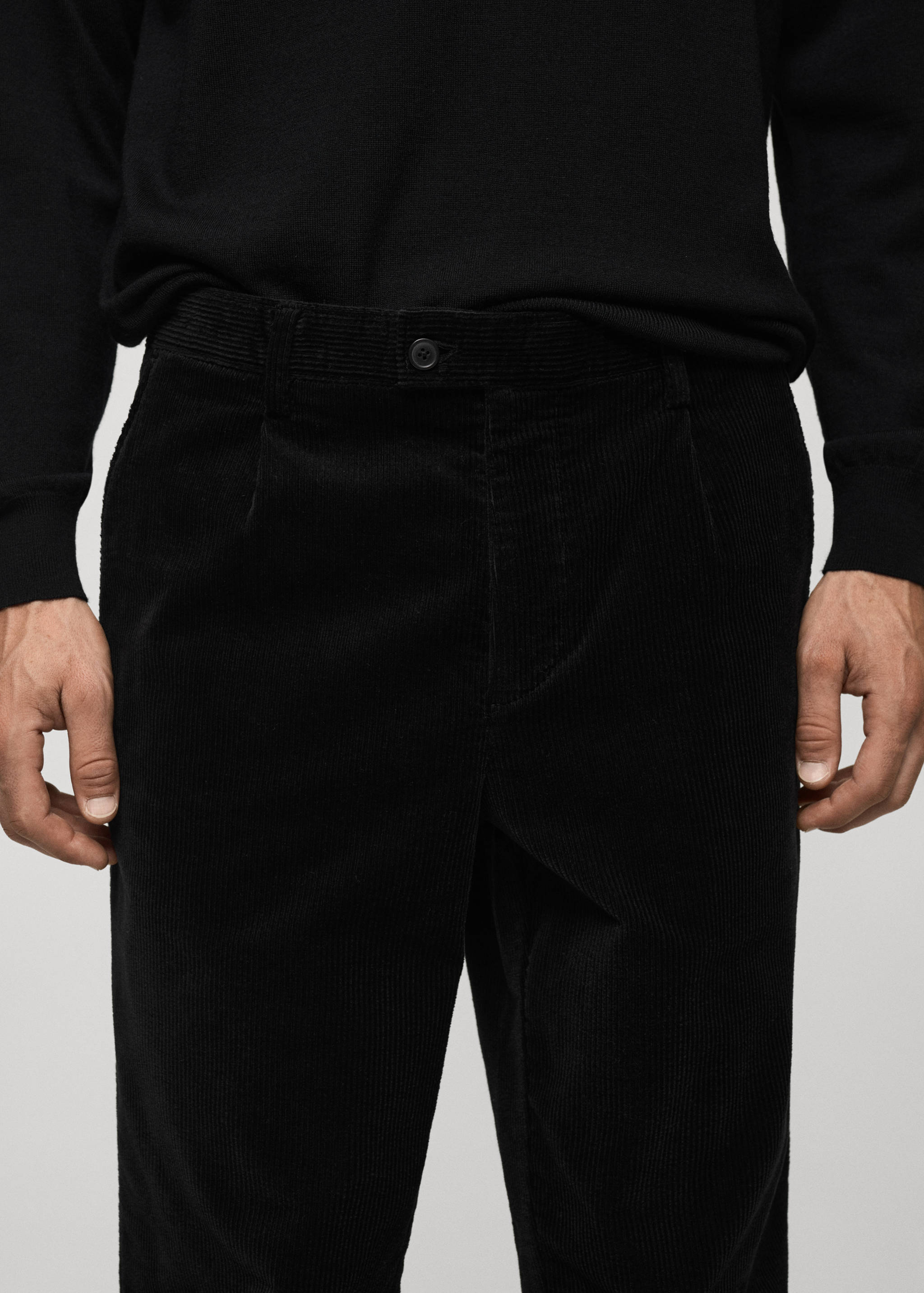 Corduroy straight-fit bandplooibroek - Detail van het artikel 1