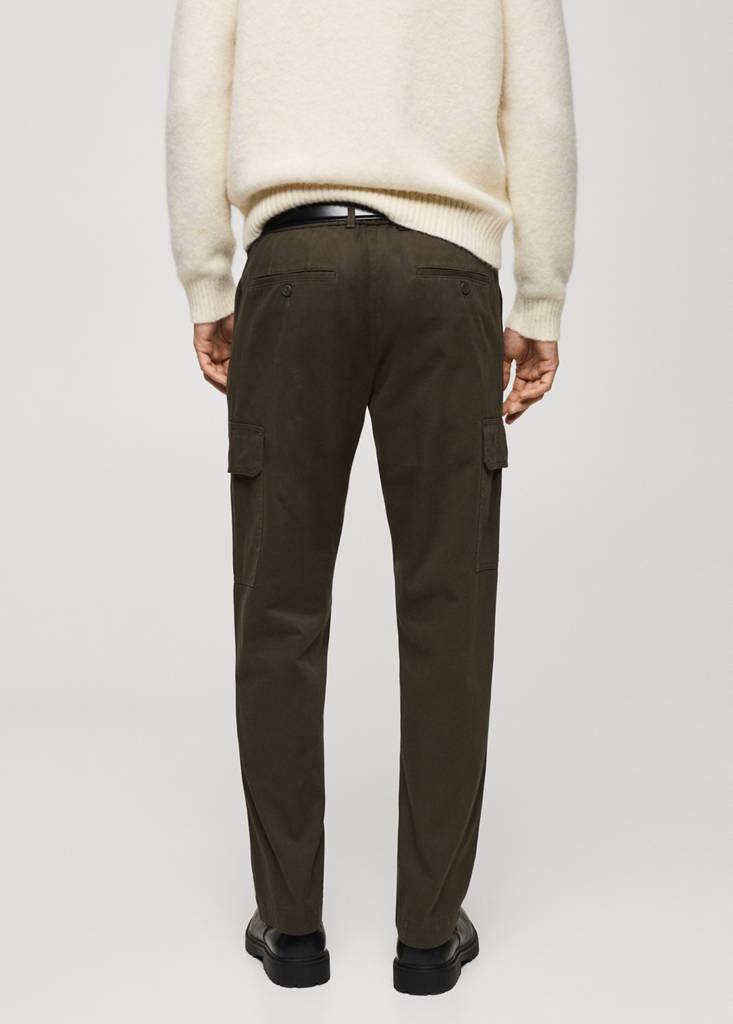 Straight-fit cargo trousers — Khaki