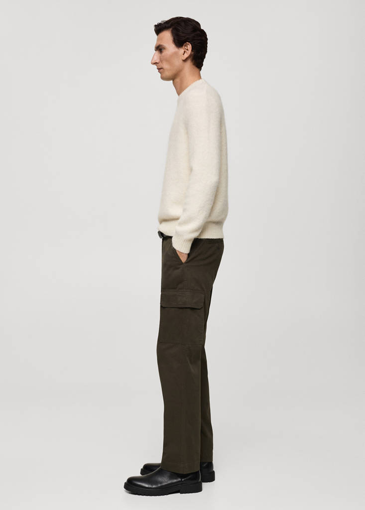 Straight-fit cargo trousers — Khaki