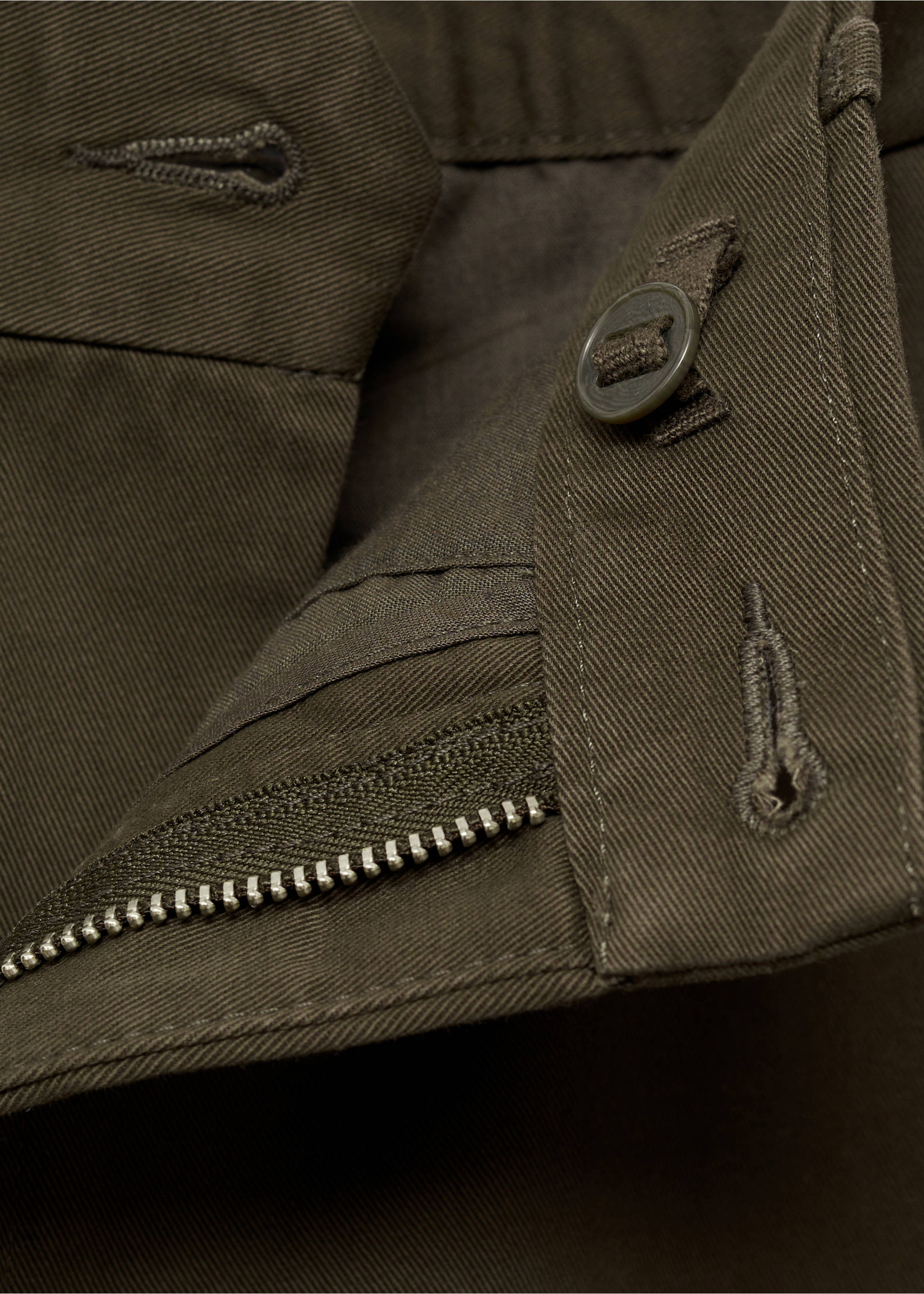 Pantalon cargo straight-fit - Détail de l'article 8, Kaki. Ref: 77017923-00.