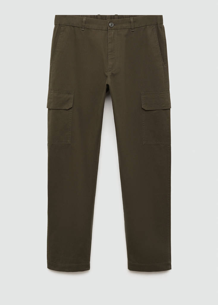 Straight-fit cargo trousers — Khaki