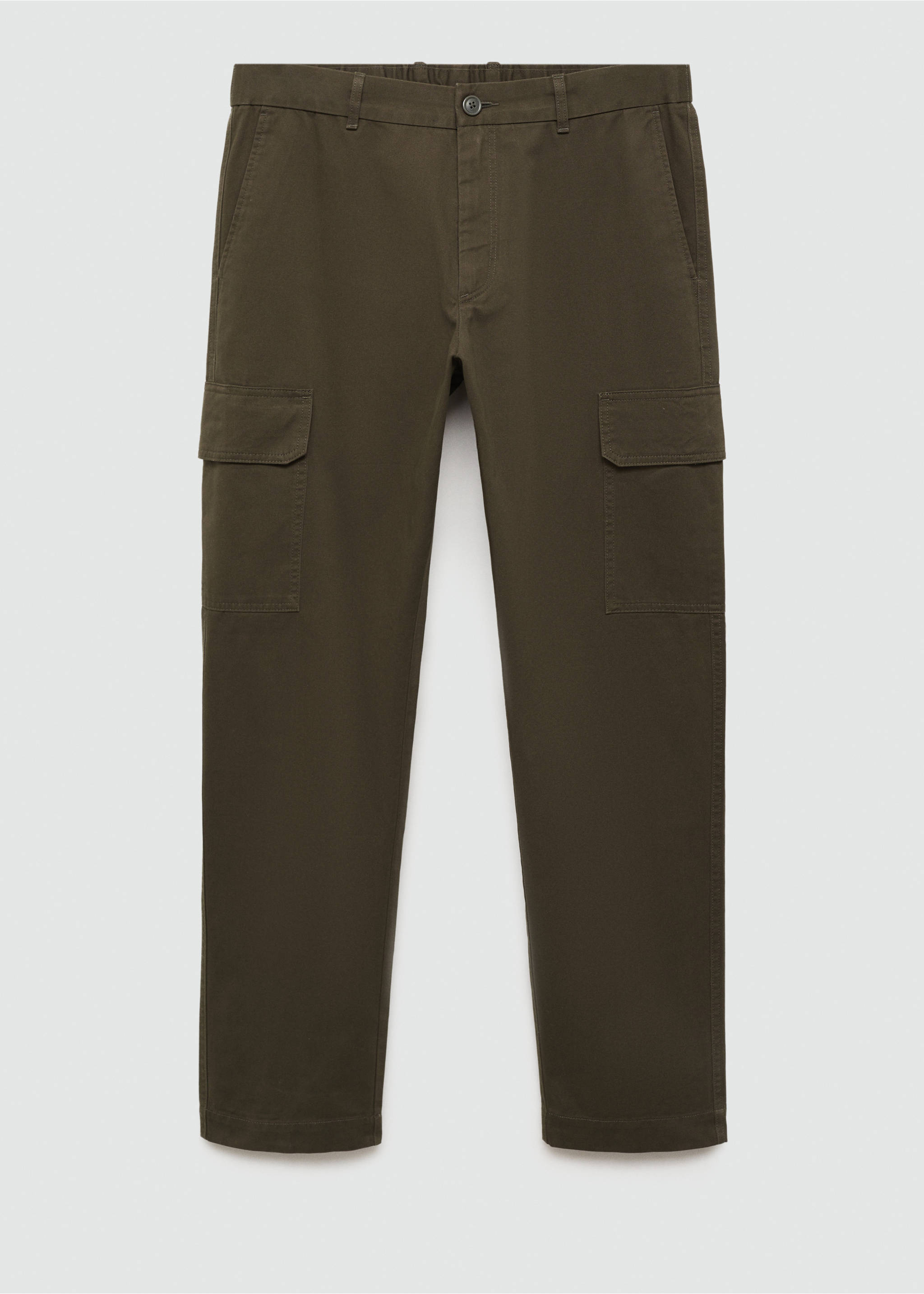 Pantalon cargo straight-fit - Article sans modèle, Kaki. Ref: 77017923-00.