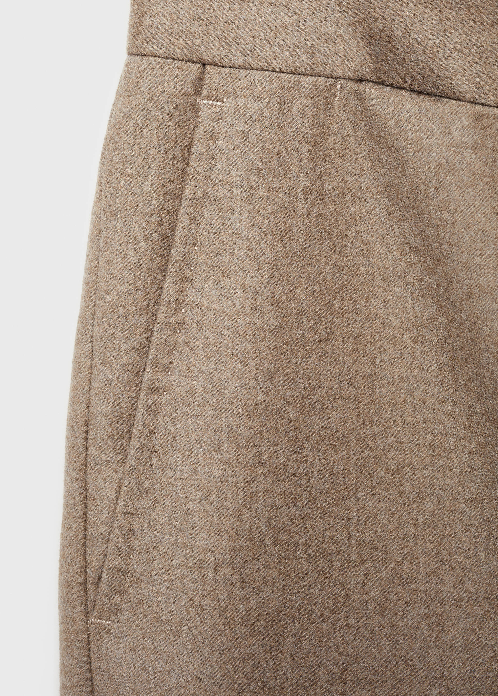 100% Italian virgin wool flannel suit trousers - Details of the article 0