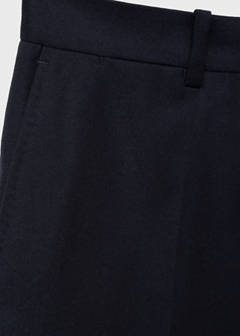 100% Italian virgin wool flannel suit trousers — Dark Navy 18