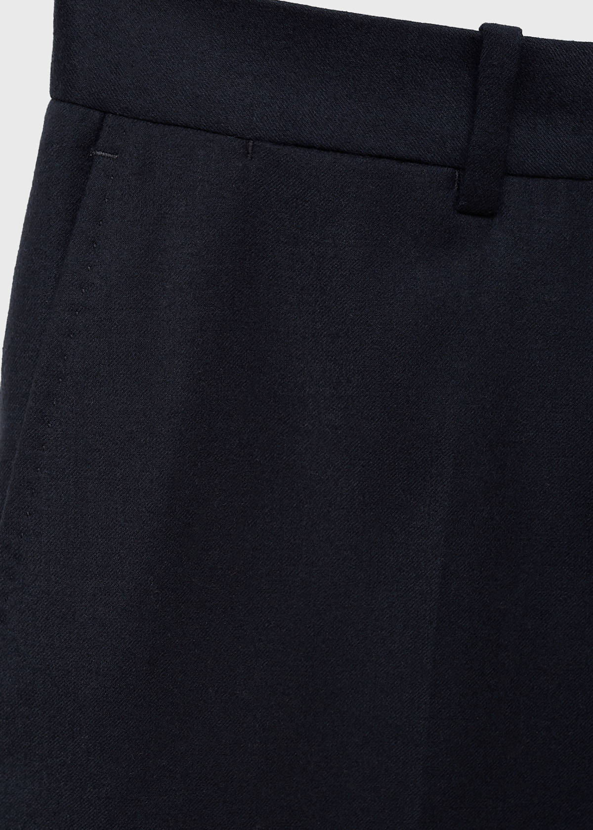 100% Italian virgin wool flannel suit trousers — Dark Navy
