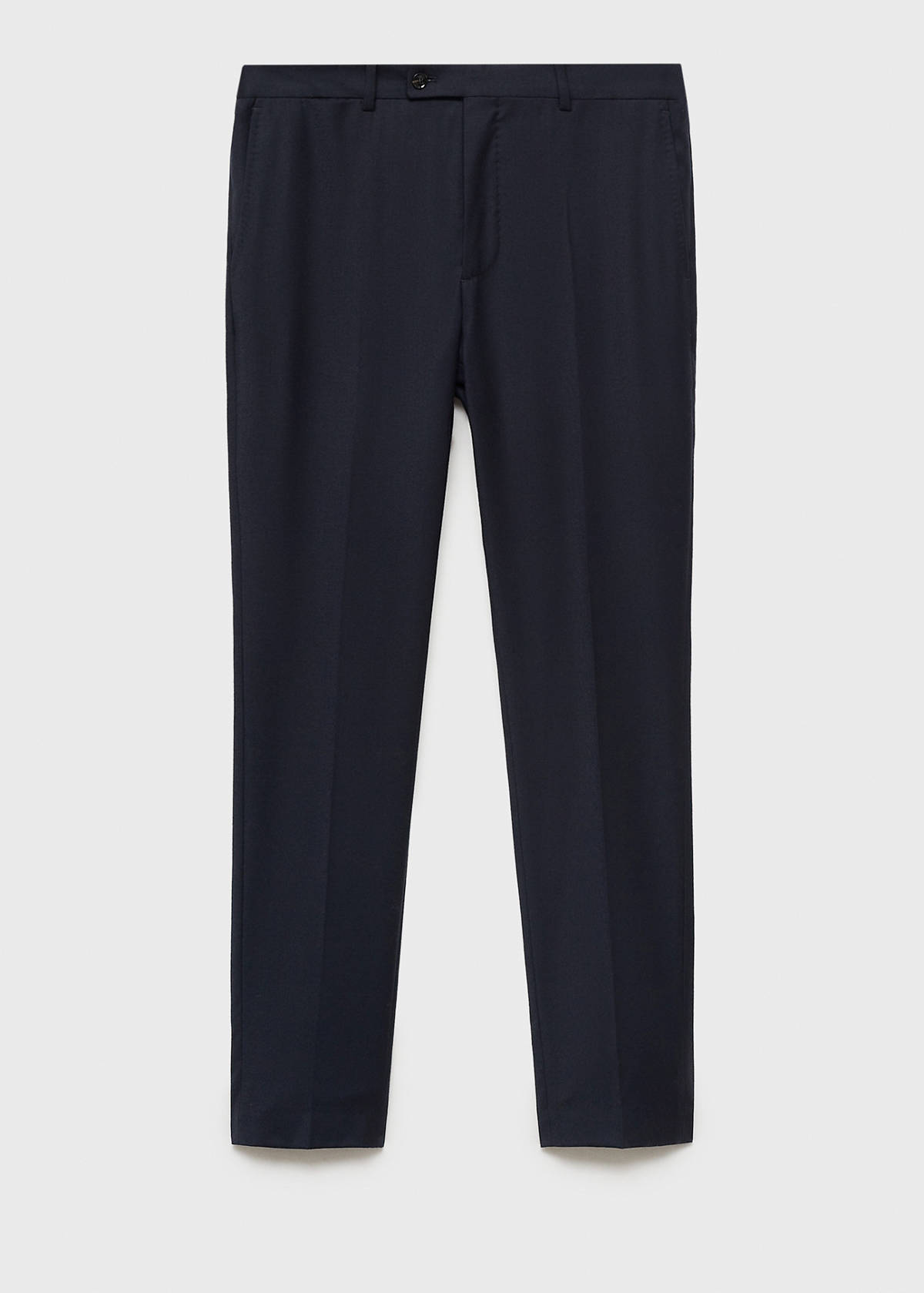 100% Italian virgin wool flannel suit trousers — Dark Navy