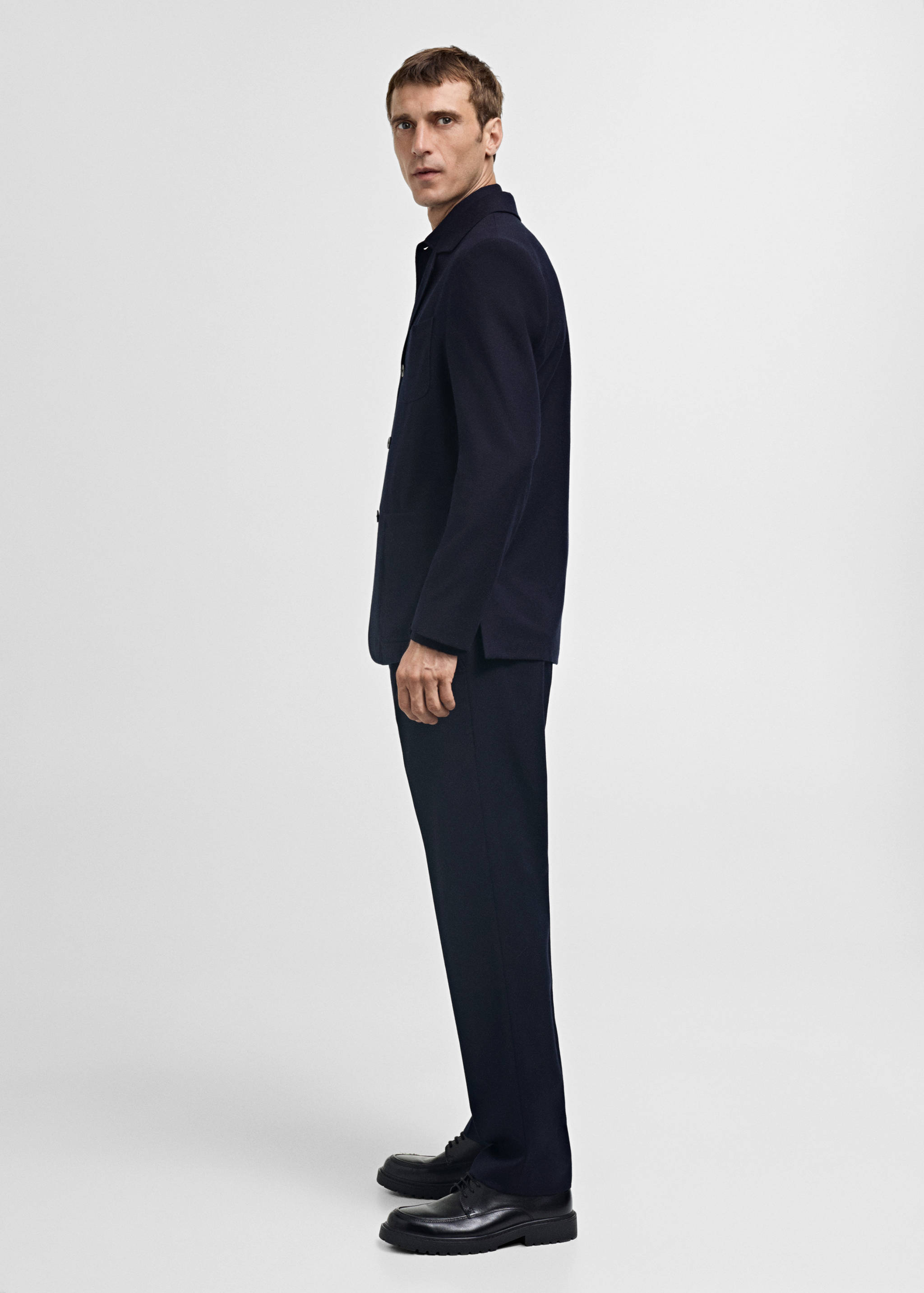 100% virgin wool flannel suit trousers - Details of the article 2