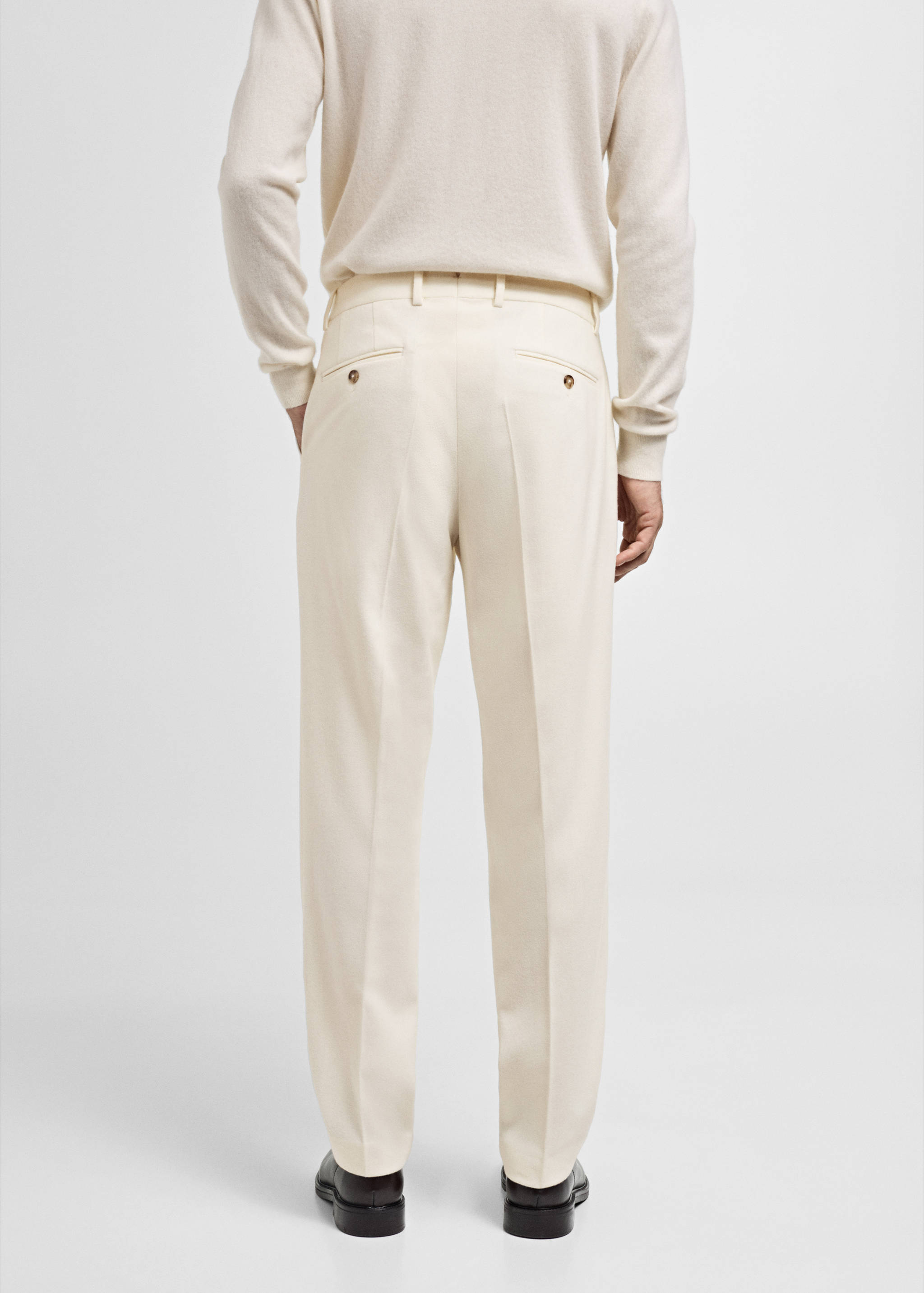 Pantalon costume flanelle laine italienne - Verso de l’article