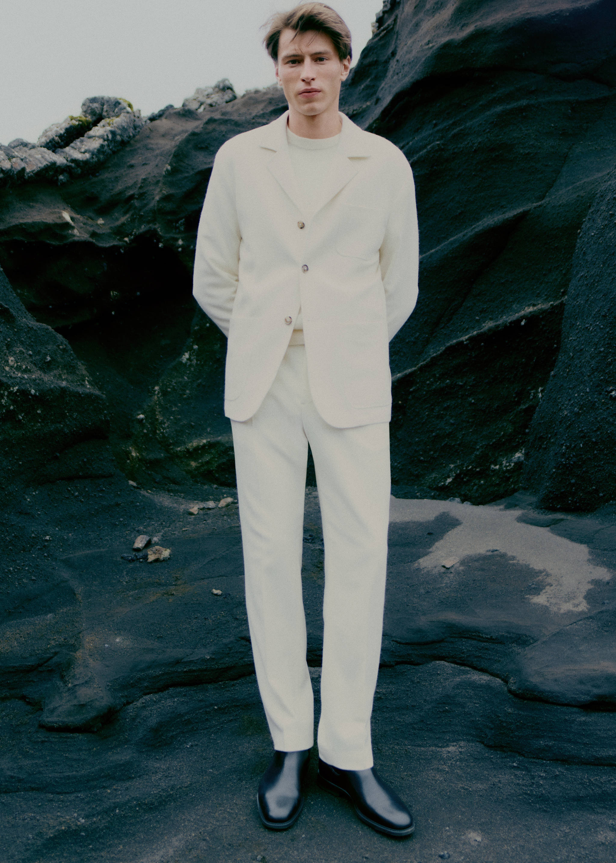 Pantalon costume flanelle laine italienne - Détail de l'article 3