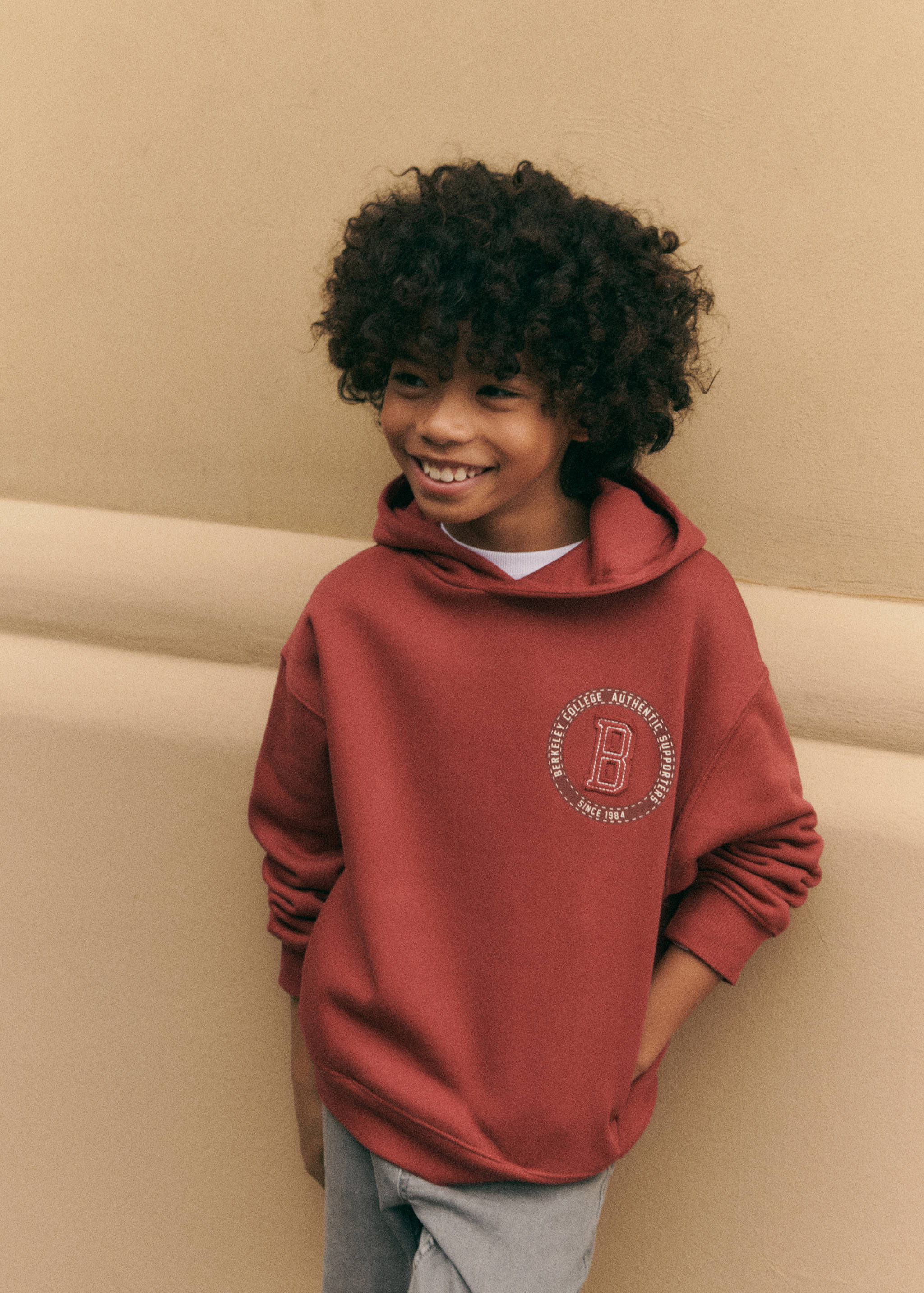 Embroidered detail cotton sweatshirt - Details of the article 5