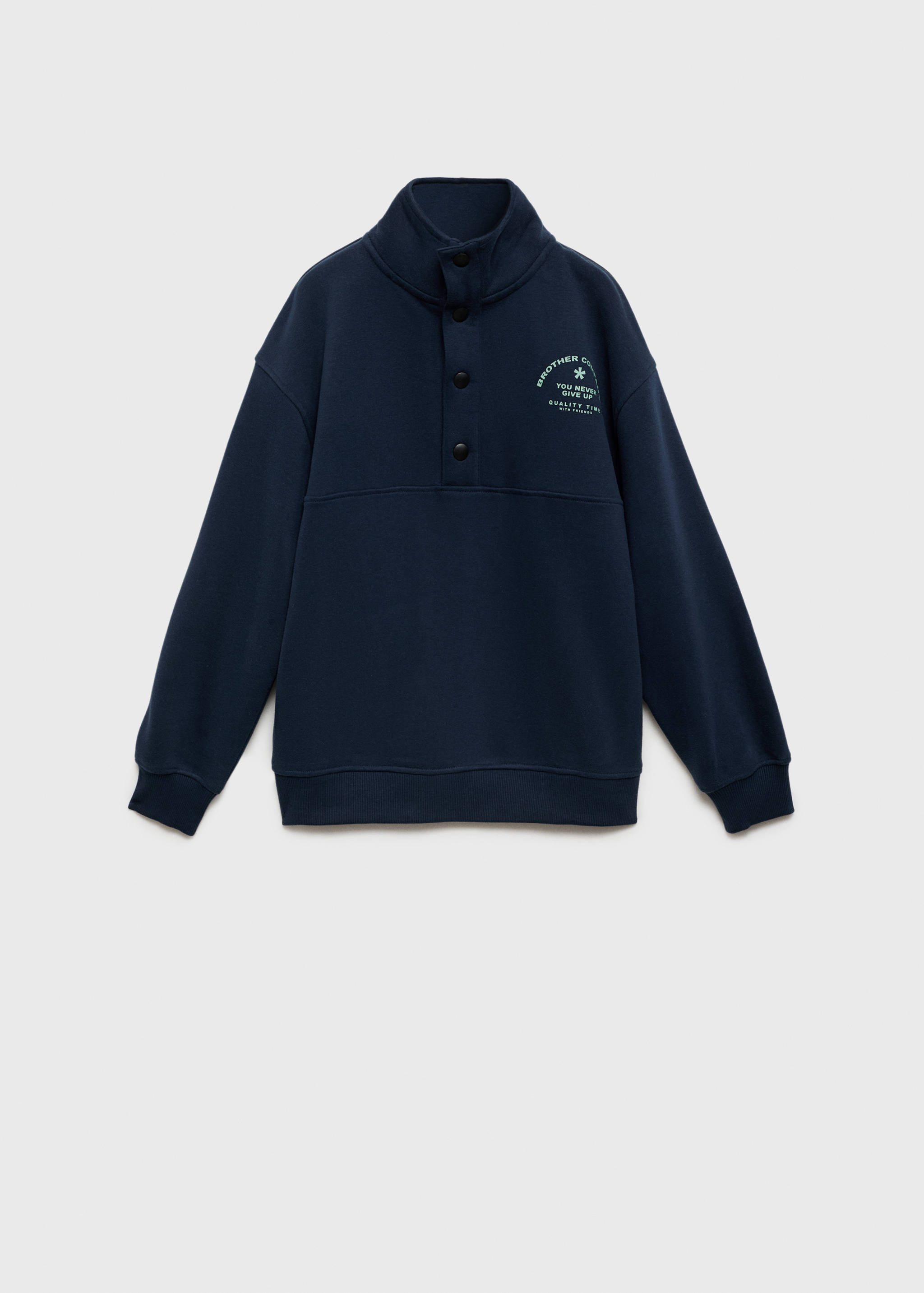Button-down stand collar sweater - Article without model