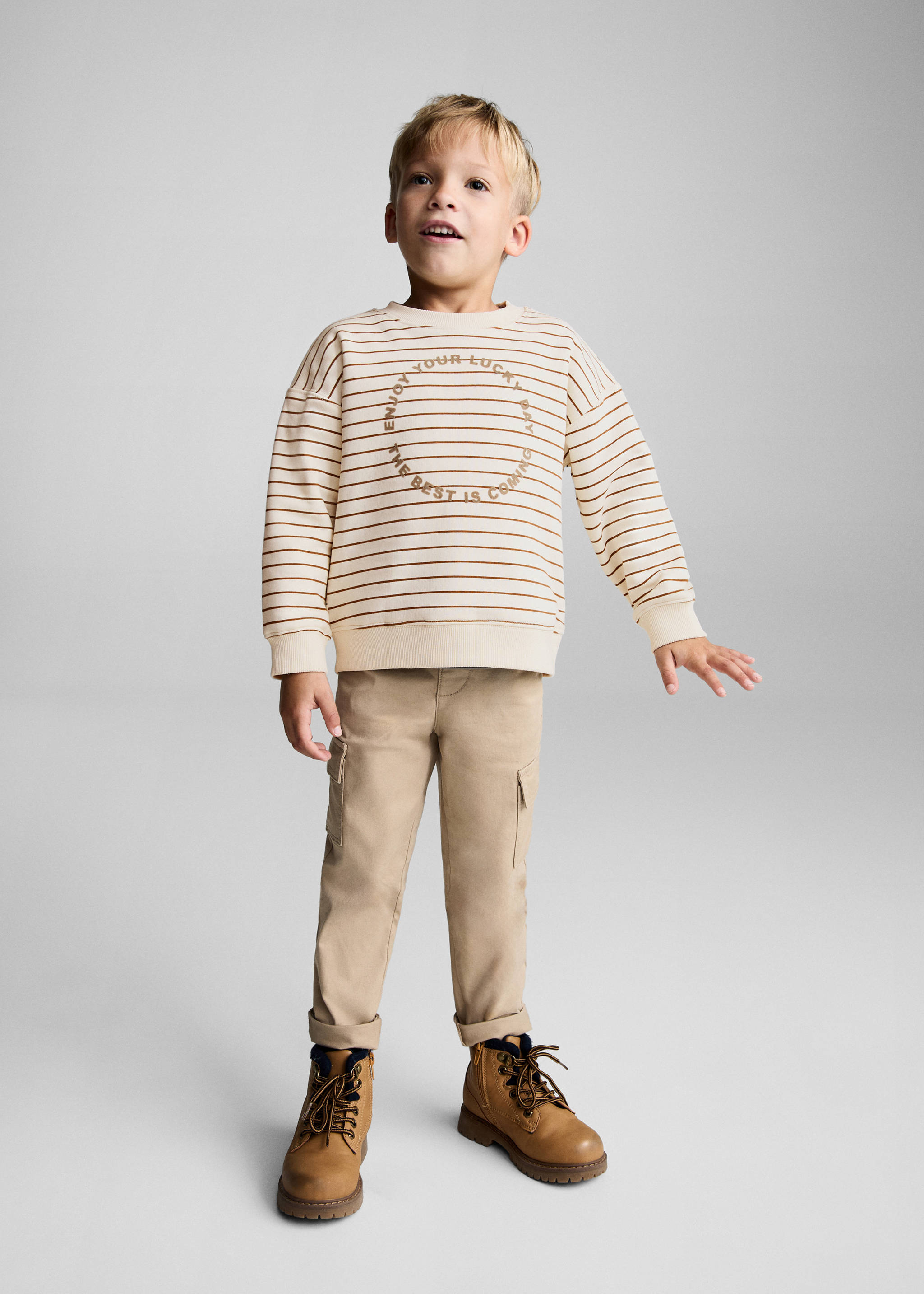 Message striped sweatshirt - General plane