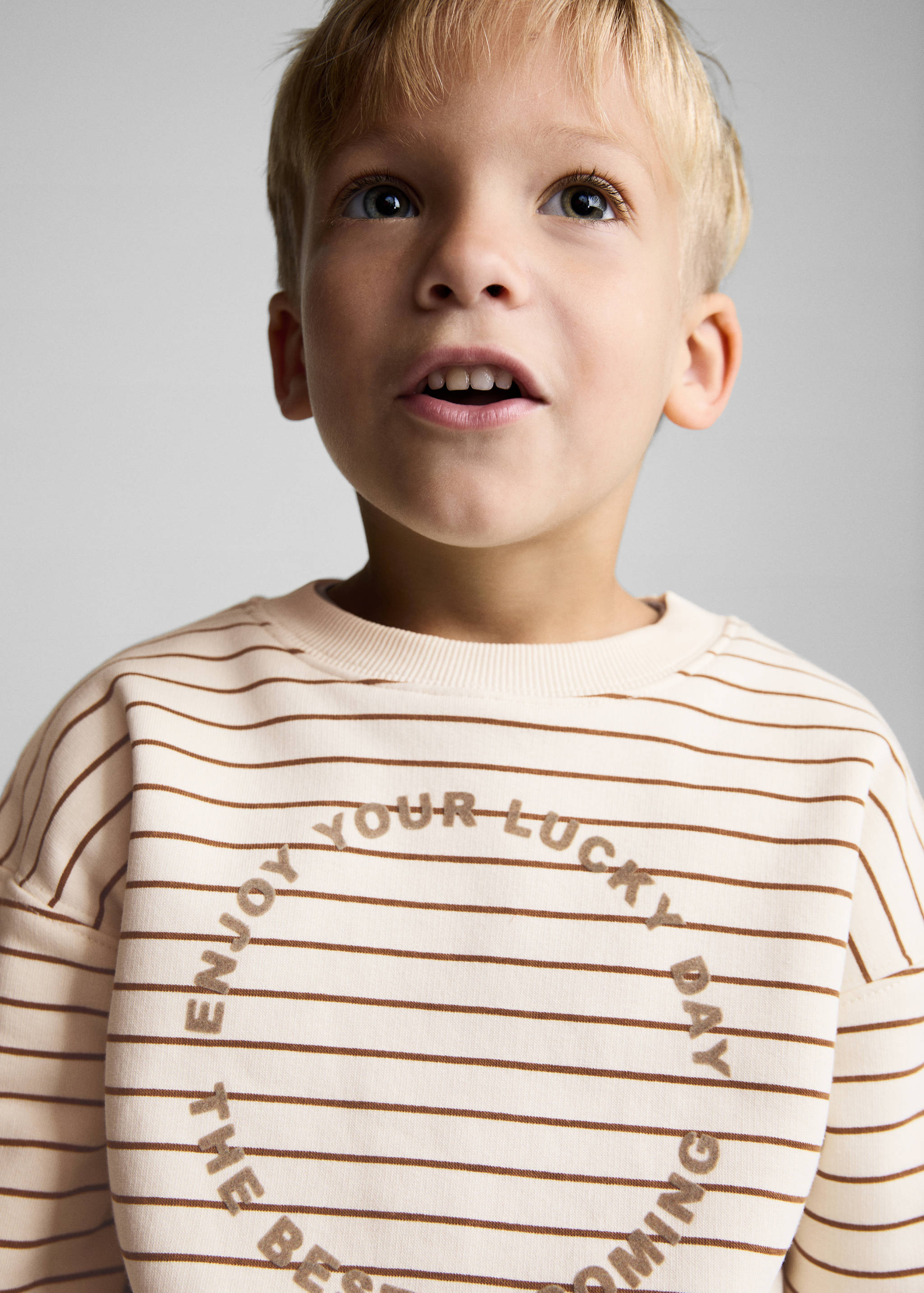 Message striped sweatshirt - Details of the article 1