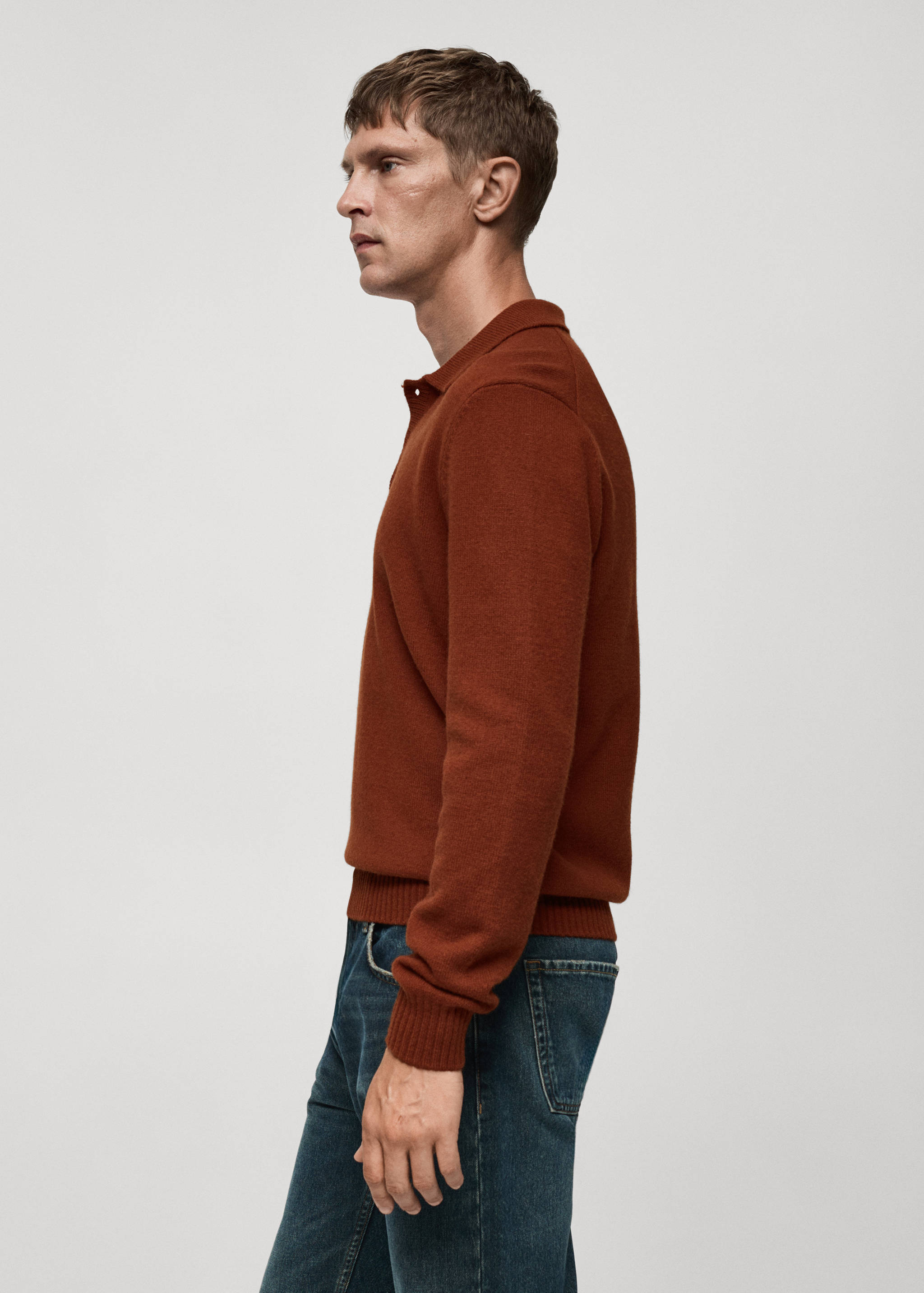 Polo collar wool sweater - Details of the article 2