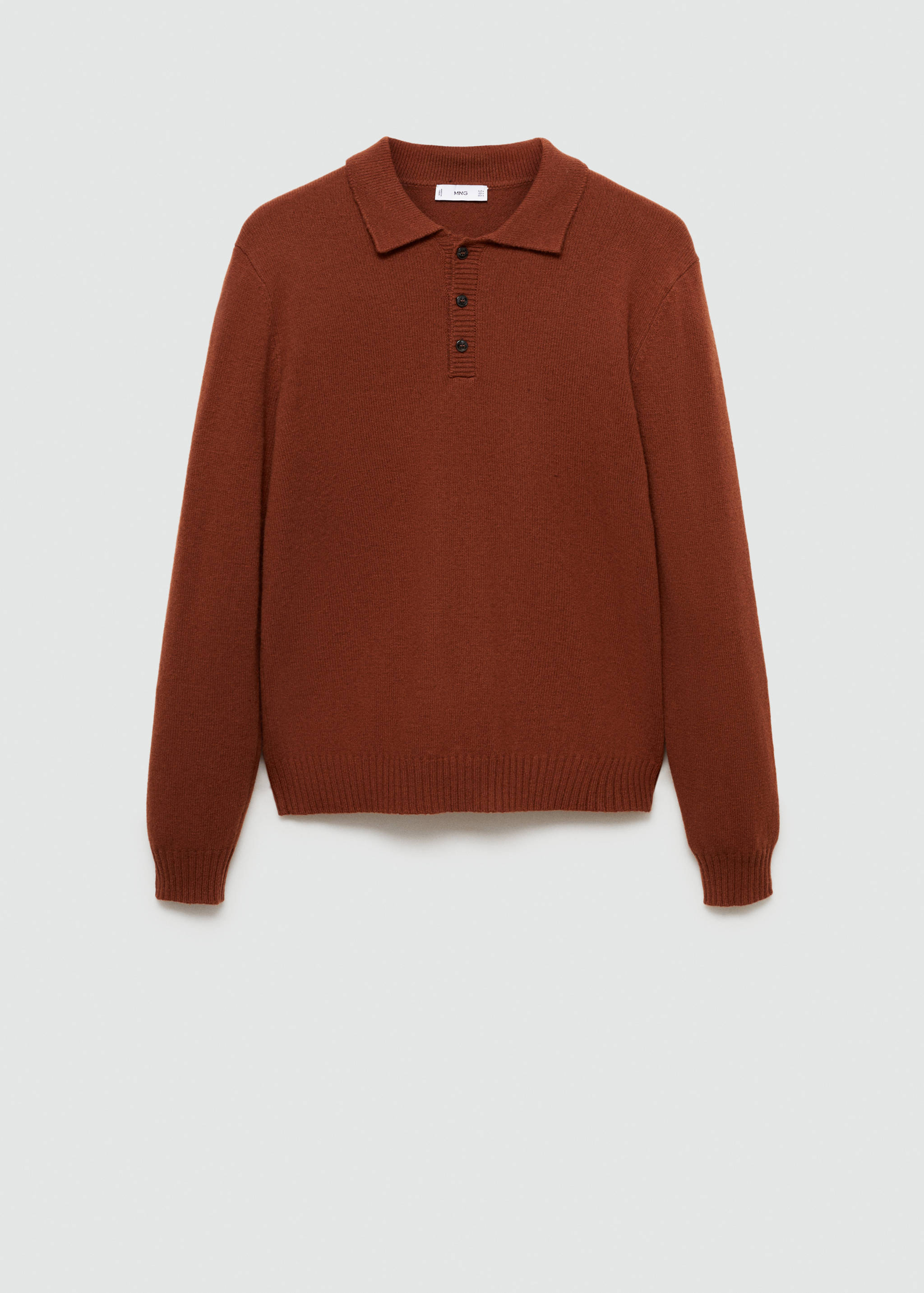 Polo collar wool sweater - Article without model