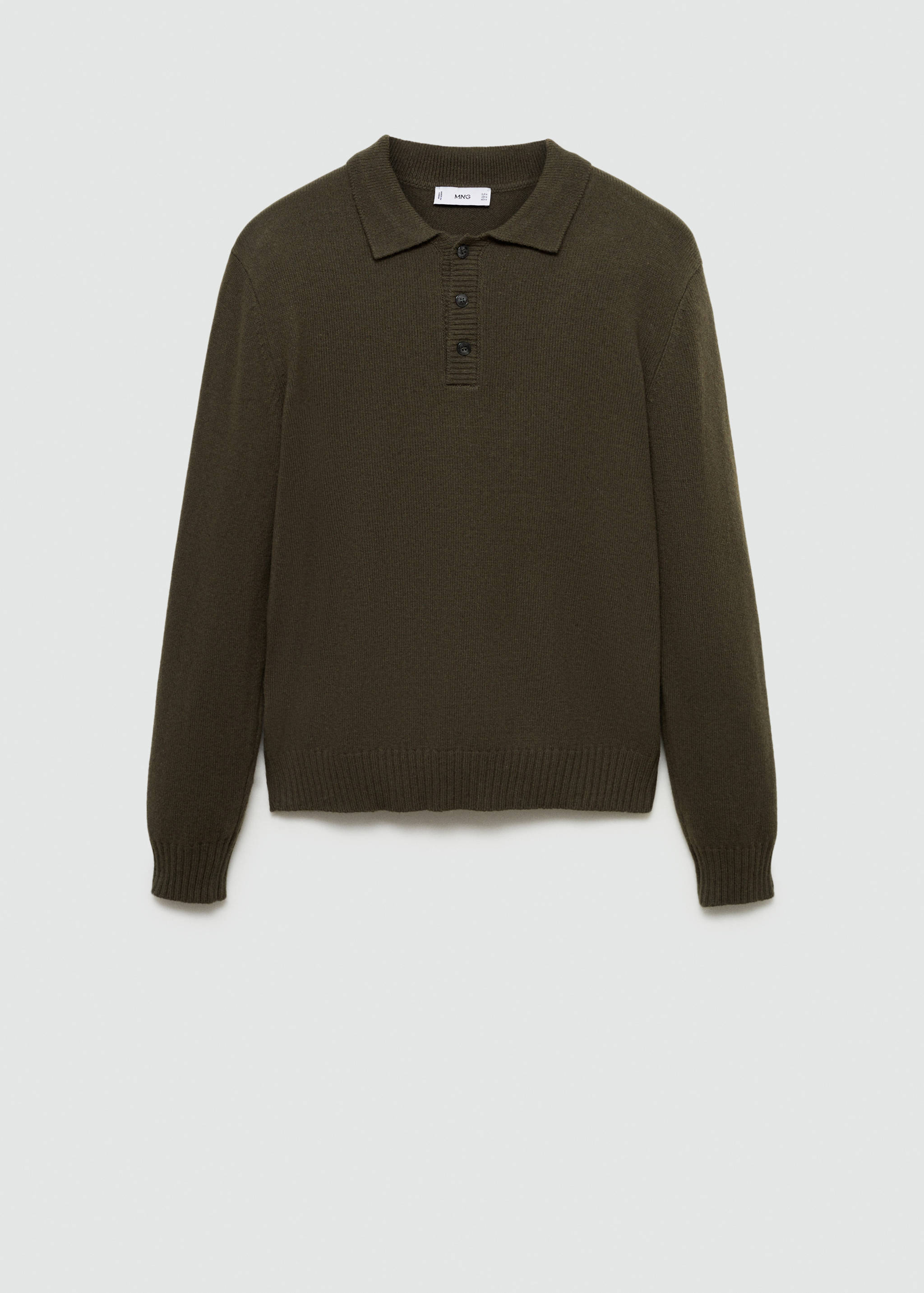 Polo collar wool sweater - Article without model