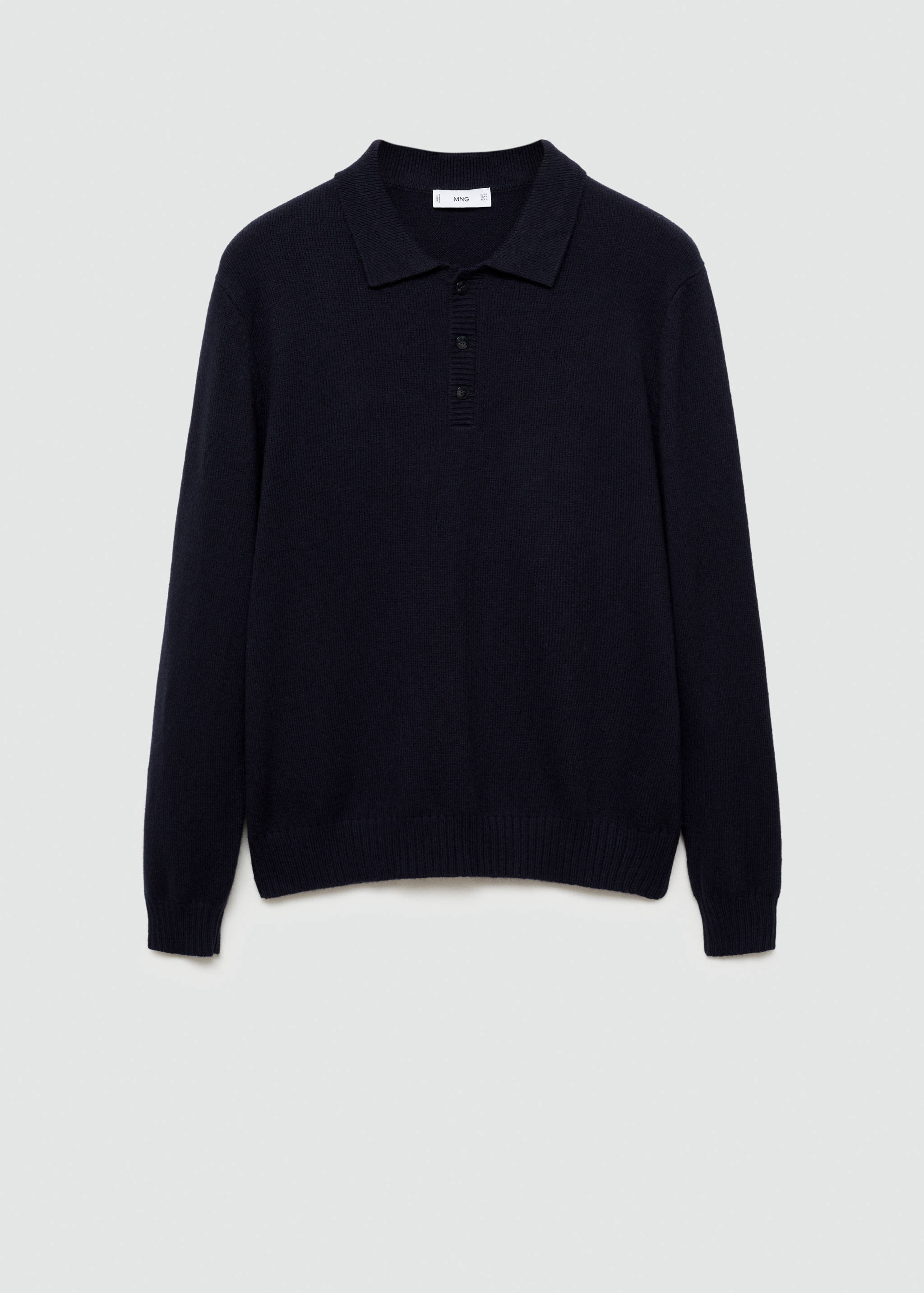 Polo collar wool sweater - Article without model