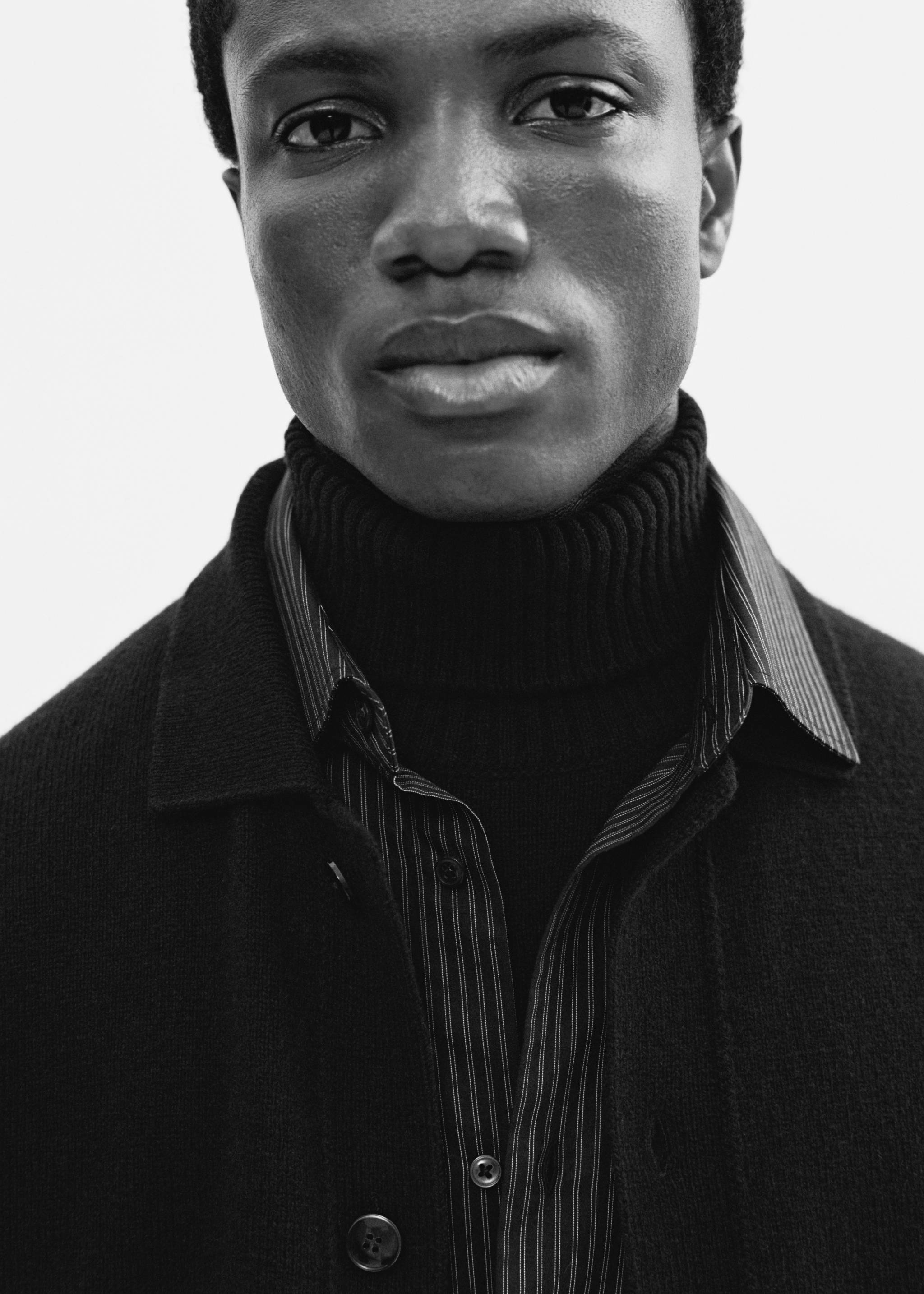 针织羊毛高领毛衣 - null