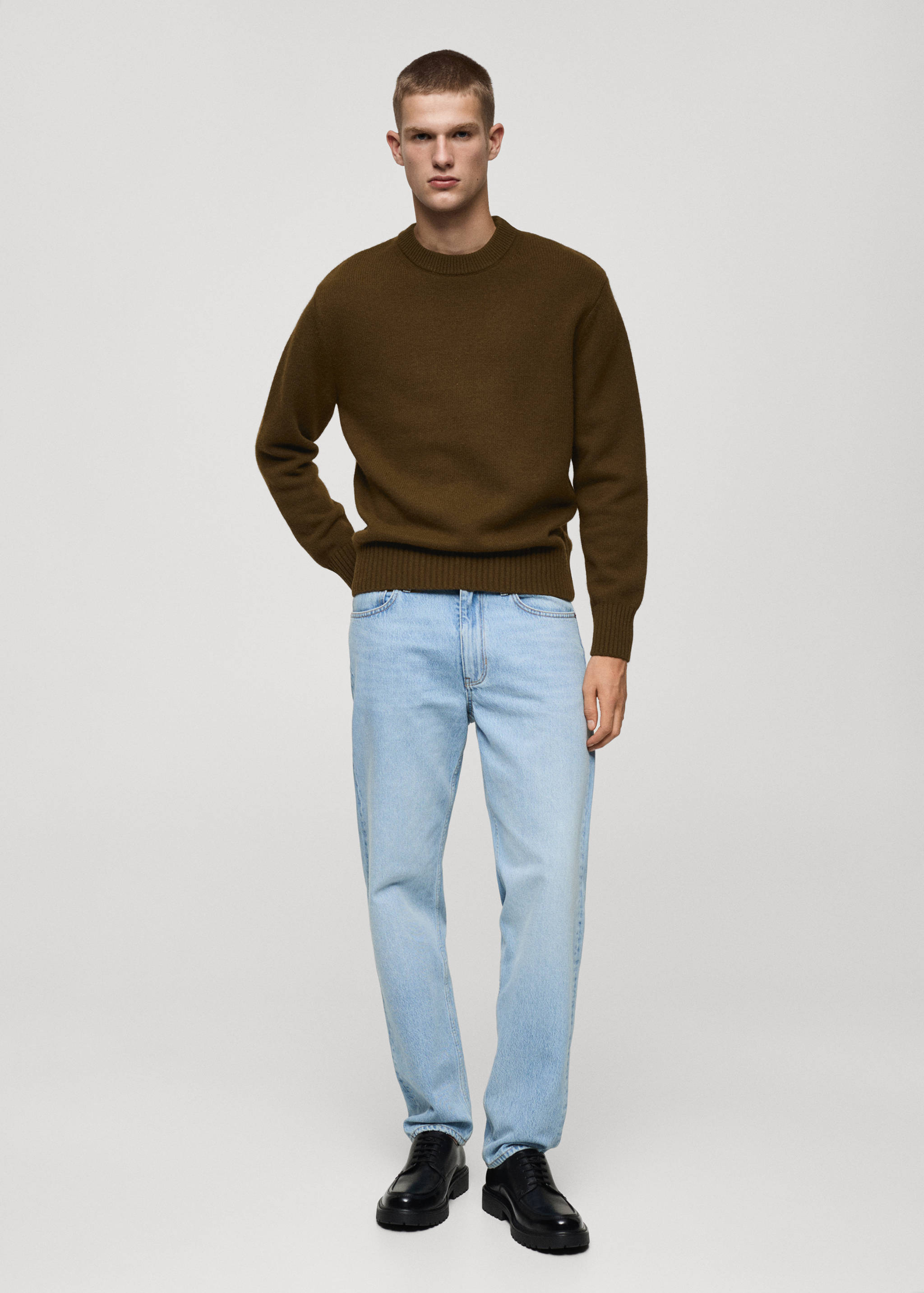 Knitted wool blend sweater - General plane