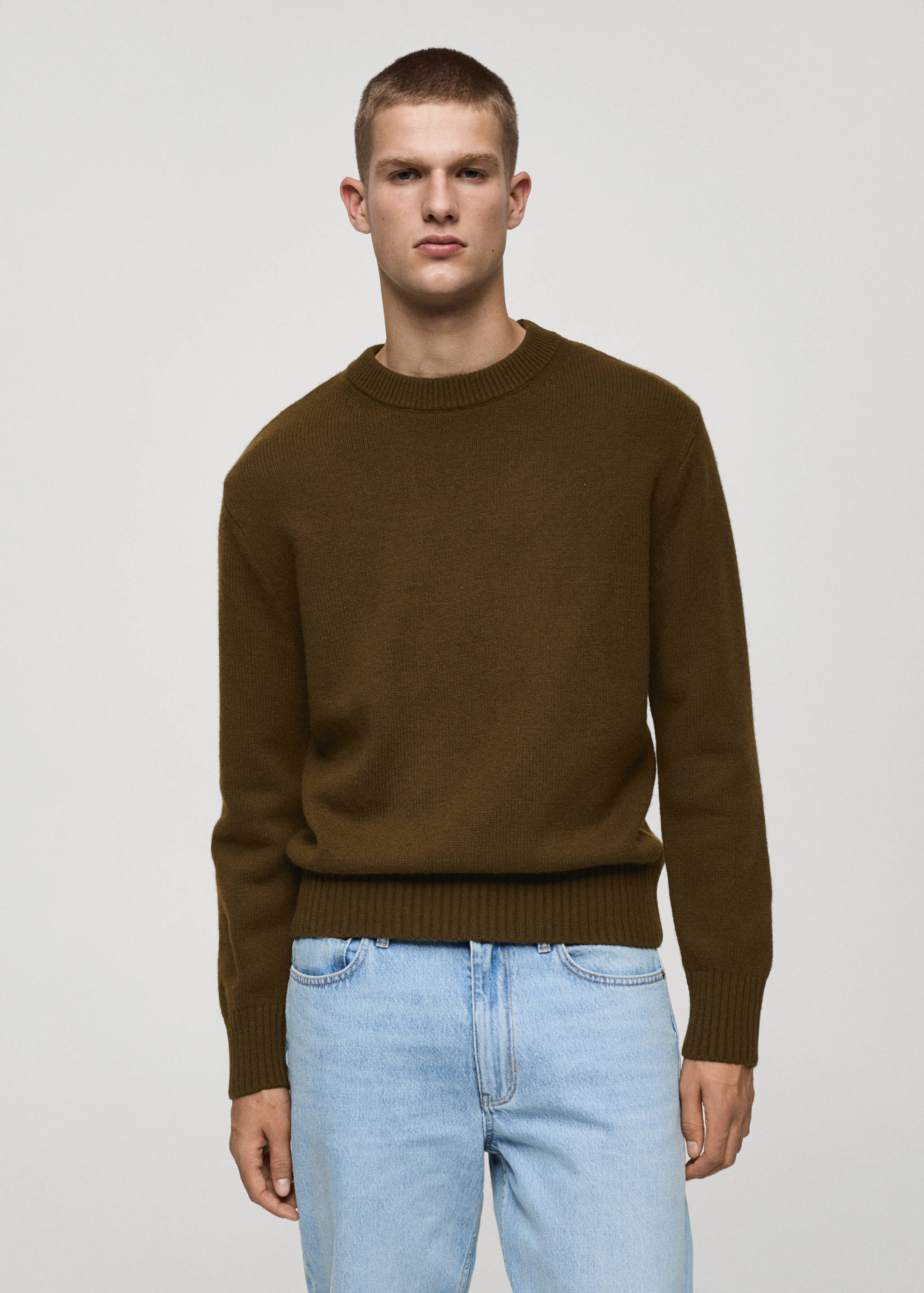Knitted wool blend sweater - Medium plane