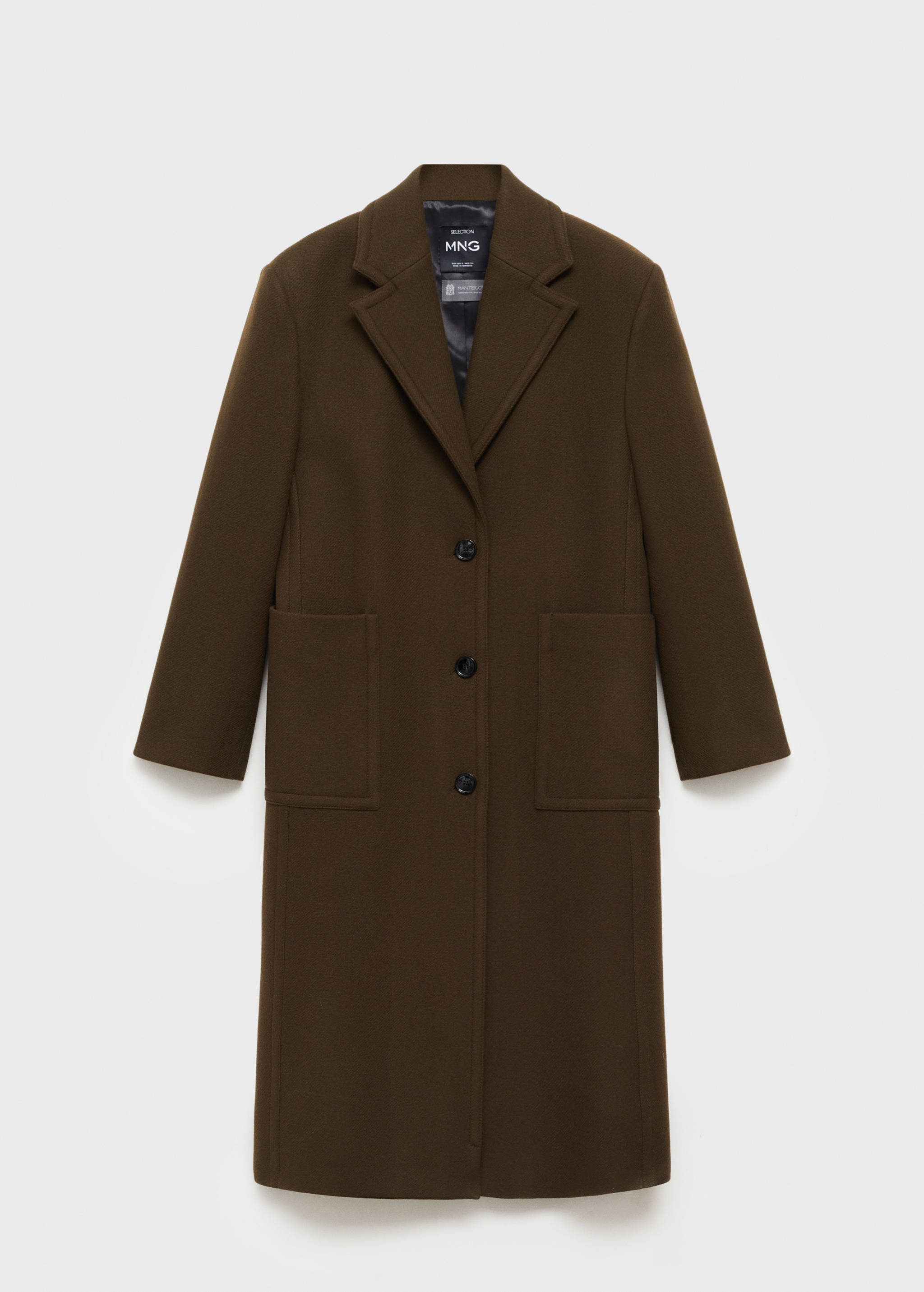 Virgin wool coat with pockets - Article without model